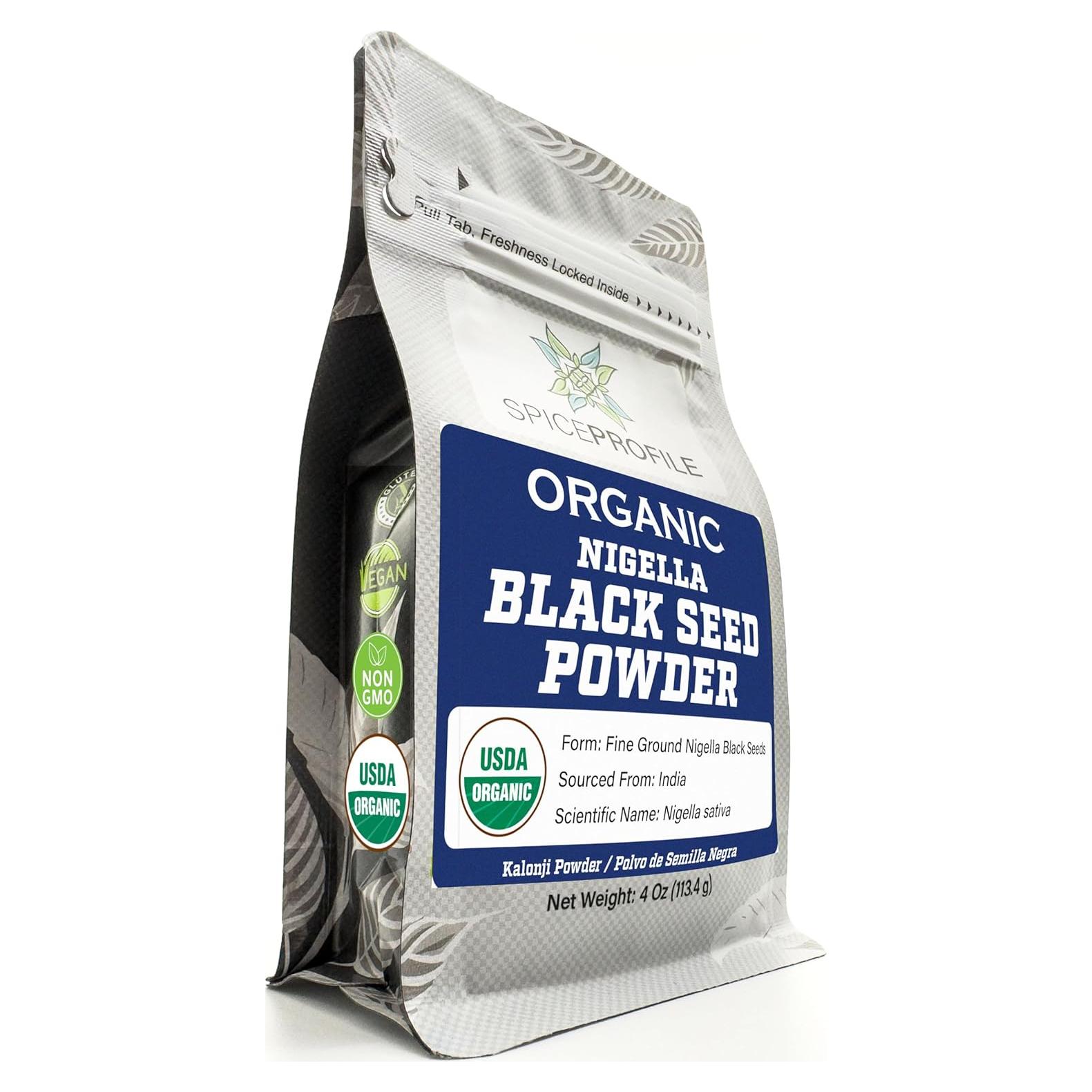 Polvo de Semilla Negra Orgánico USDA 113 g - Nigella Sativa