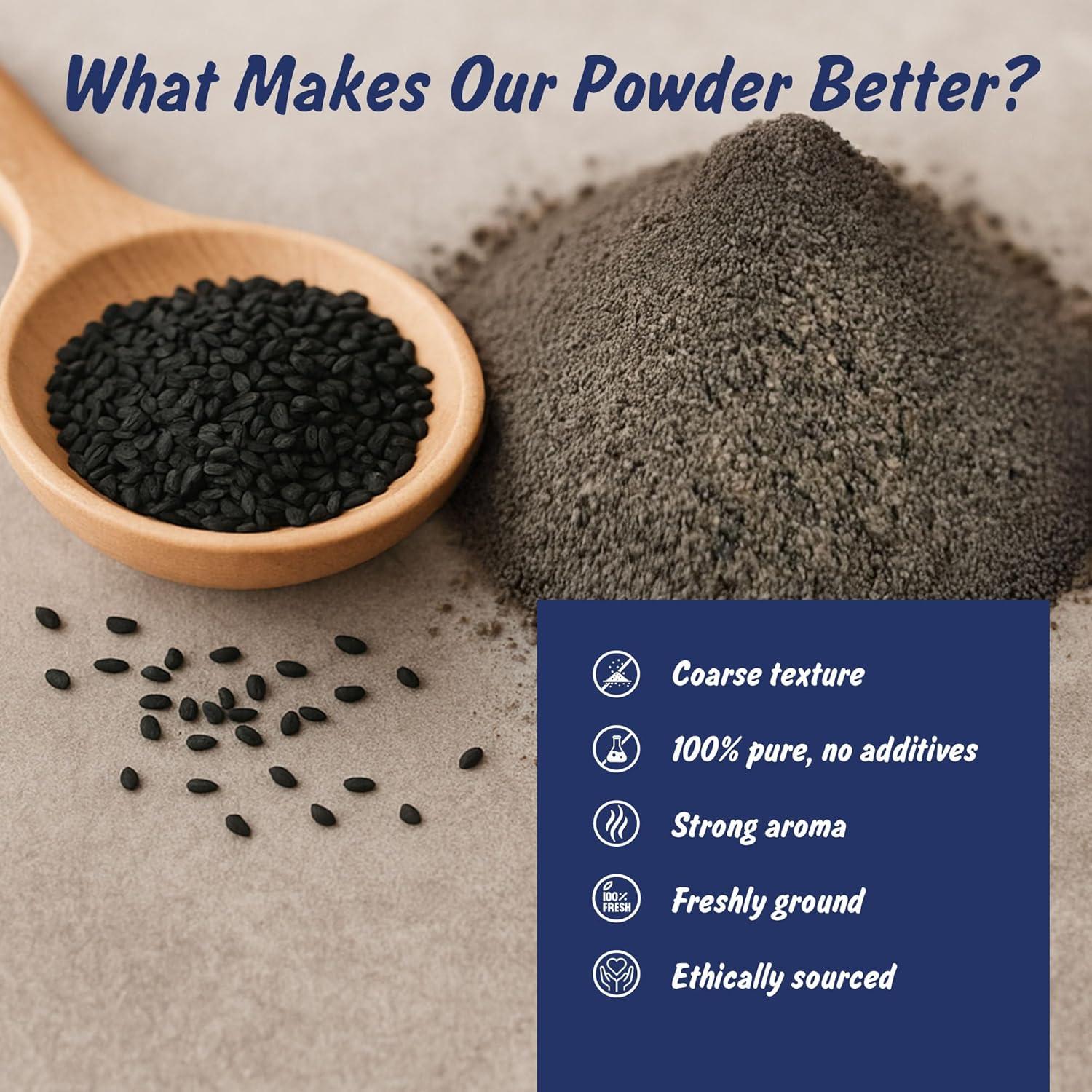 Polvo de Semilla Negra Orgánico USDA 113 g - Nigella Sativa