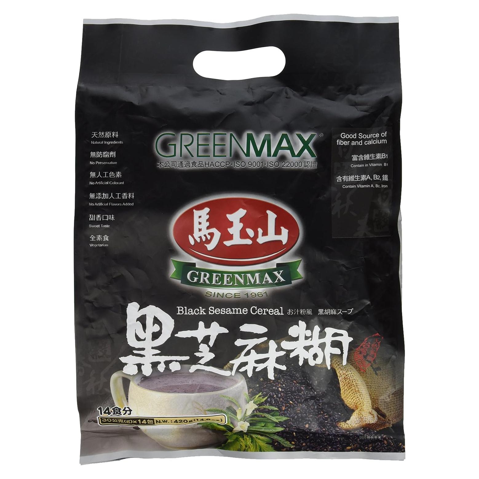 Bebida Instantánea de Cereal de Sésamo Negro GreenMax - 12 Sobres x 30g