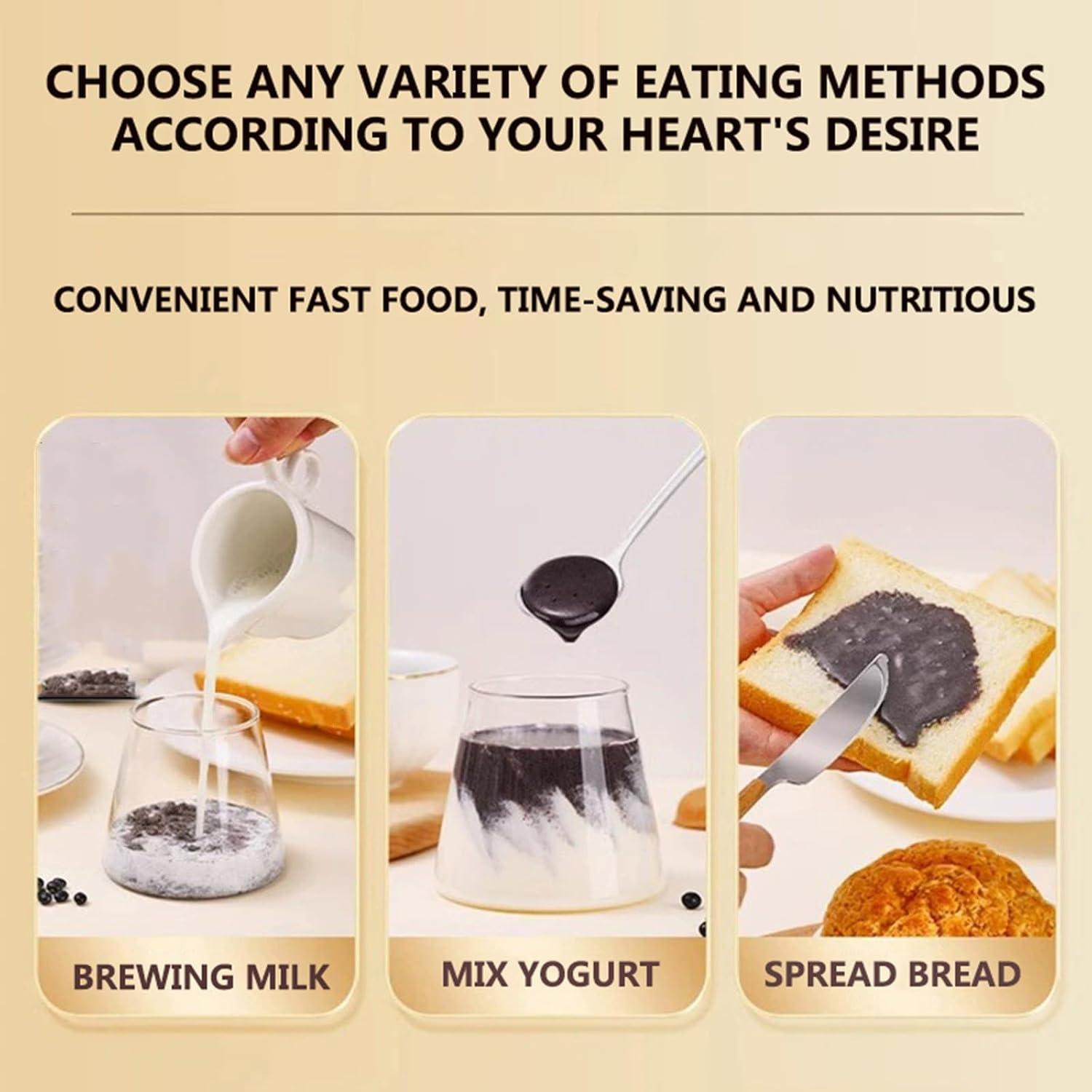 Polvo de Sésamo Negro con Nueces 453g - Bebida Instantánea Vegana