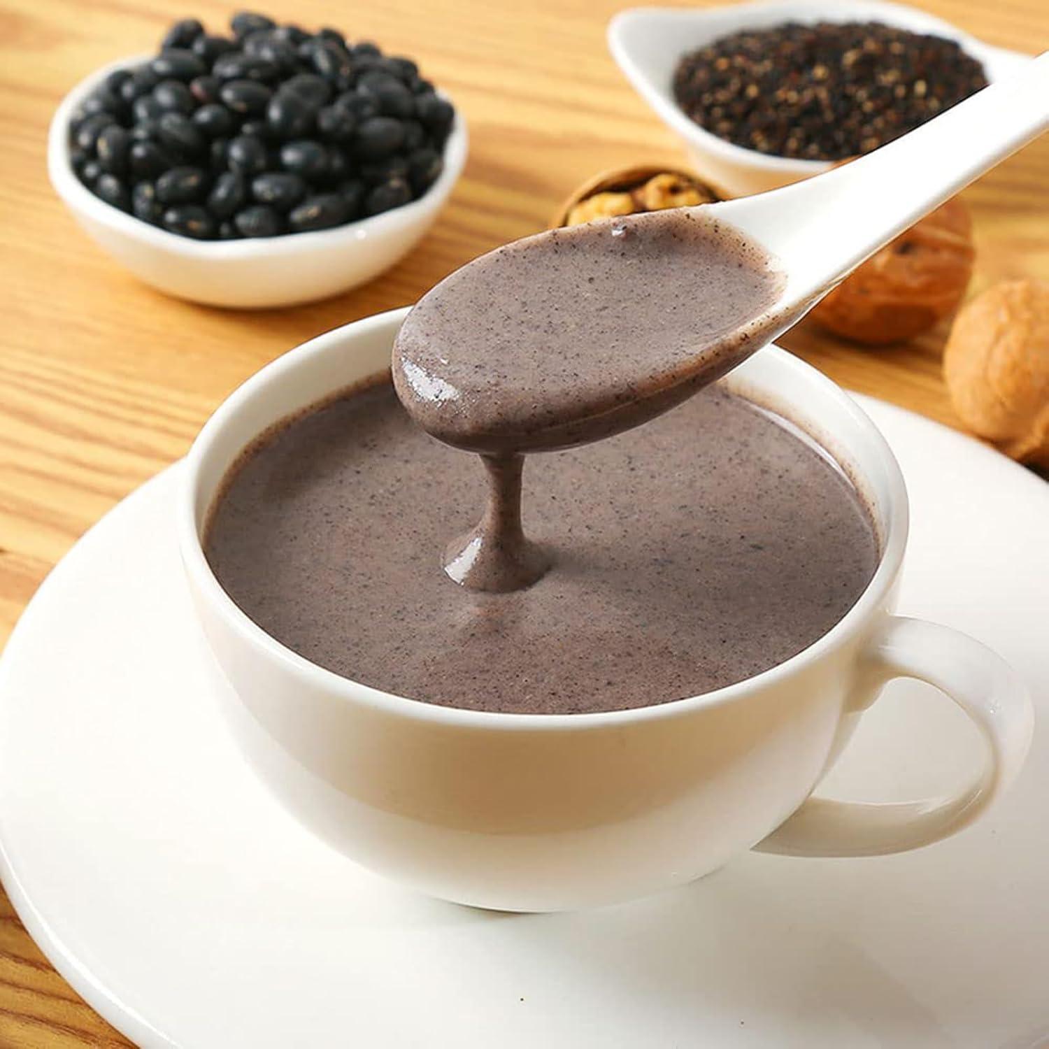 Polvo de Sésamo Negro con Nueces 453g - Bebida Instantánea Vegana