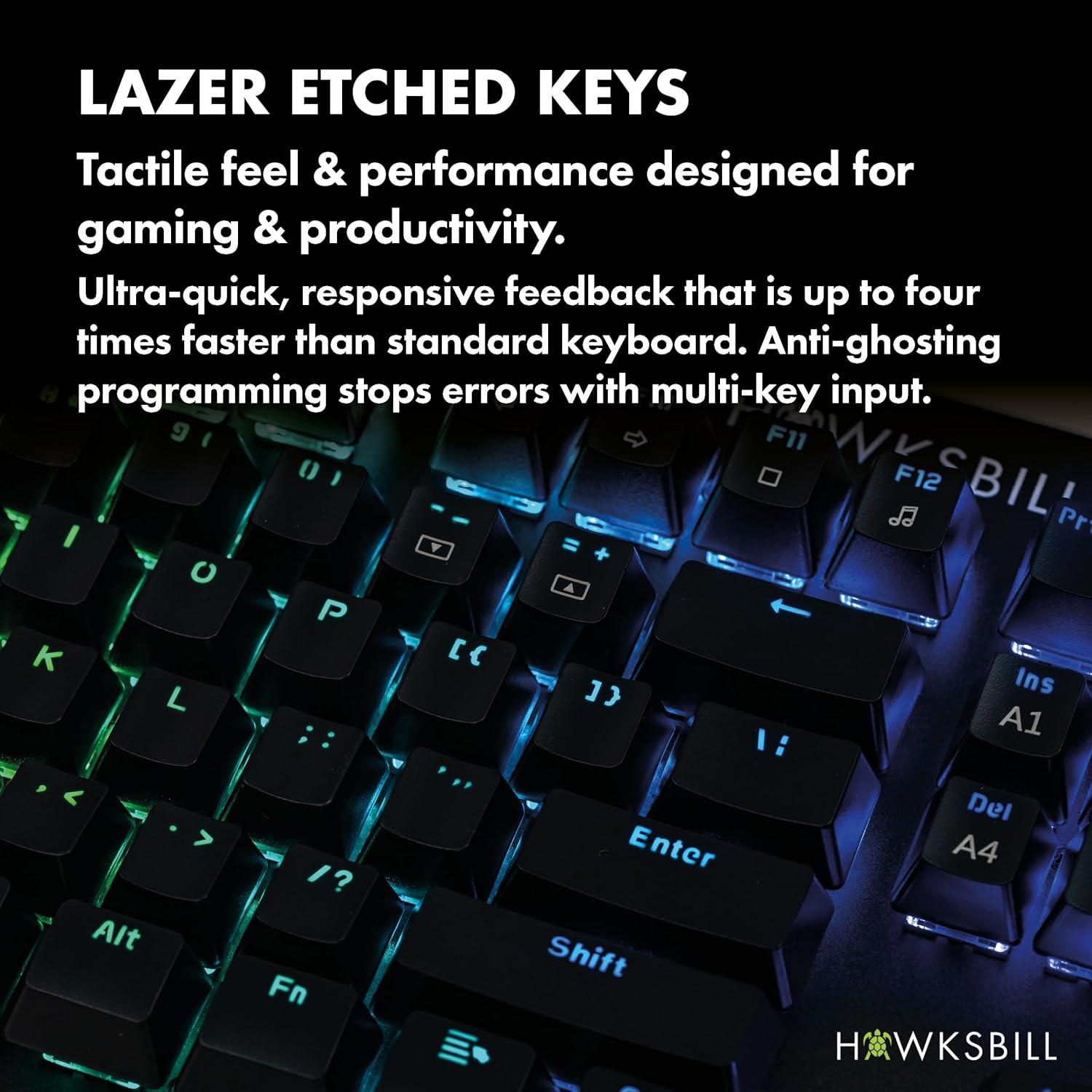 Teclado Mecánico Gaming Hawksbill HB-MK2204A RGB 104 Teclas