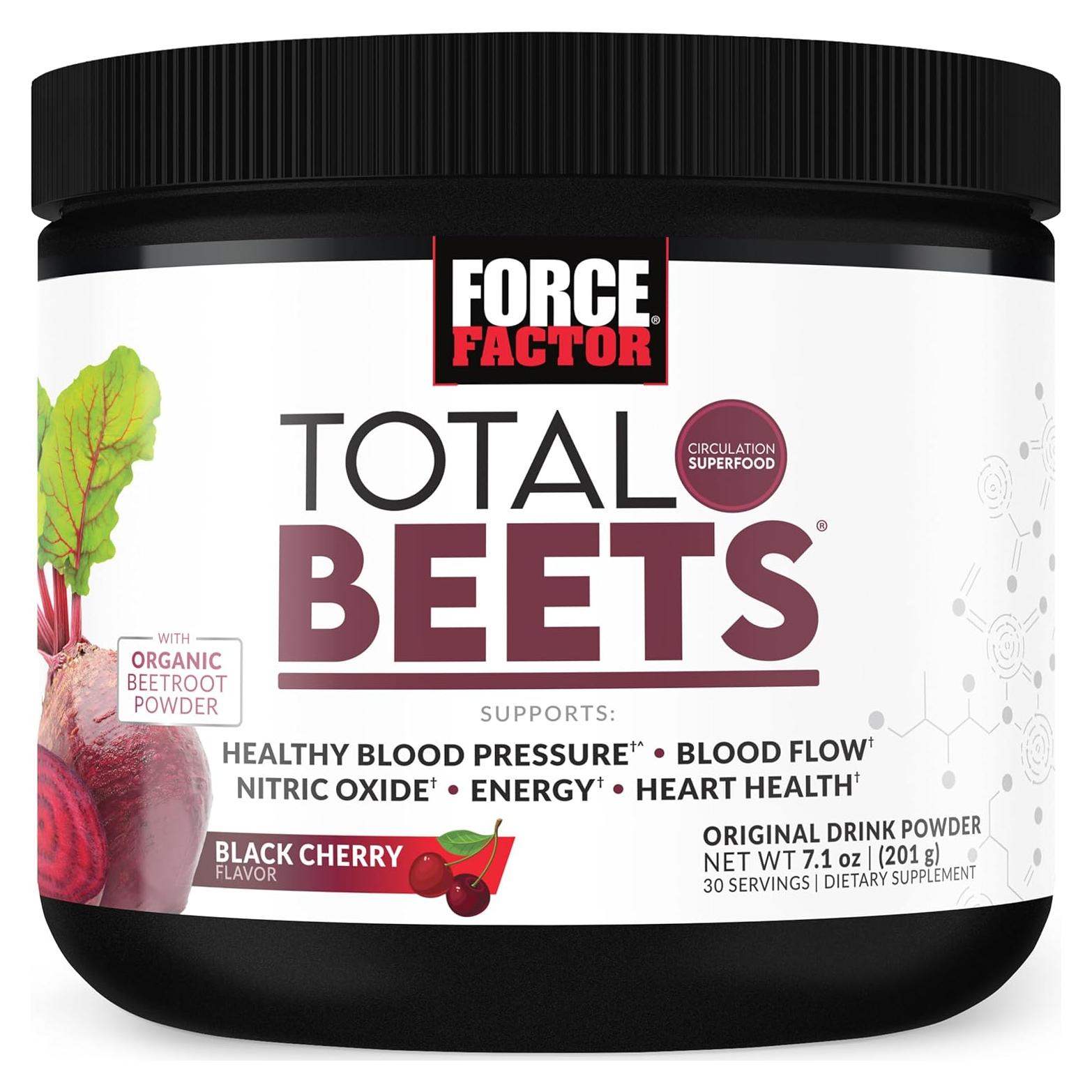 Force Factor Total Beets Polvo 200g - Apoyo Cardiovascular y Energía