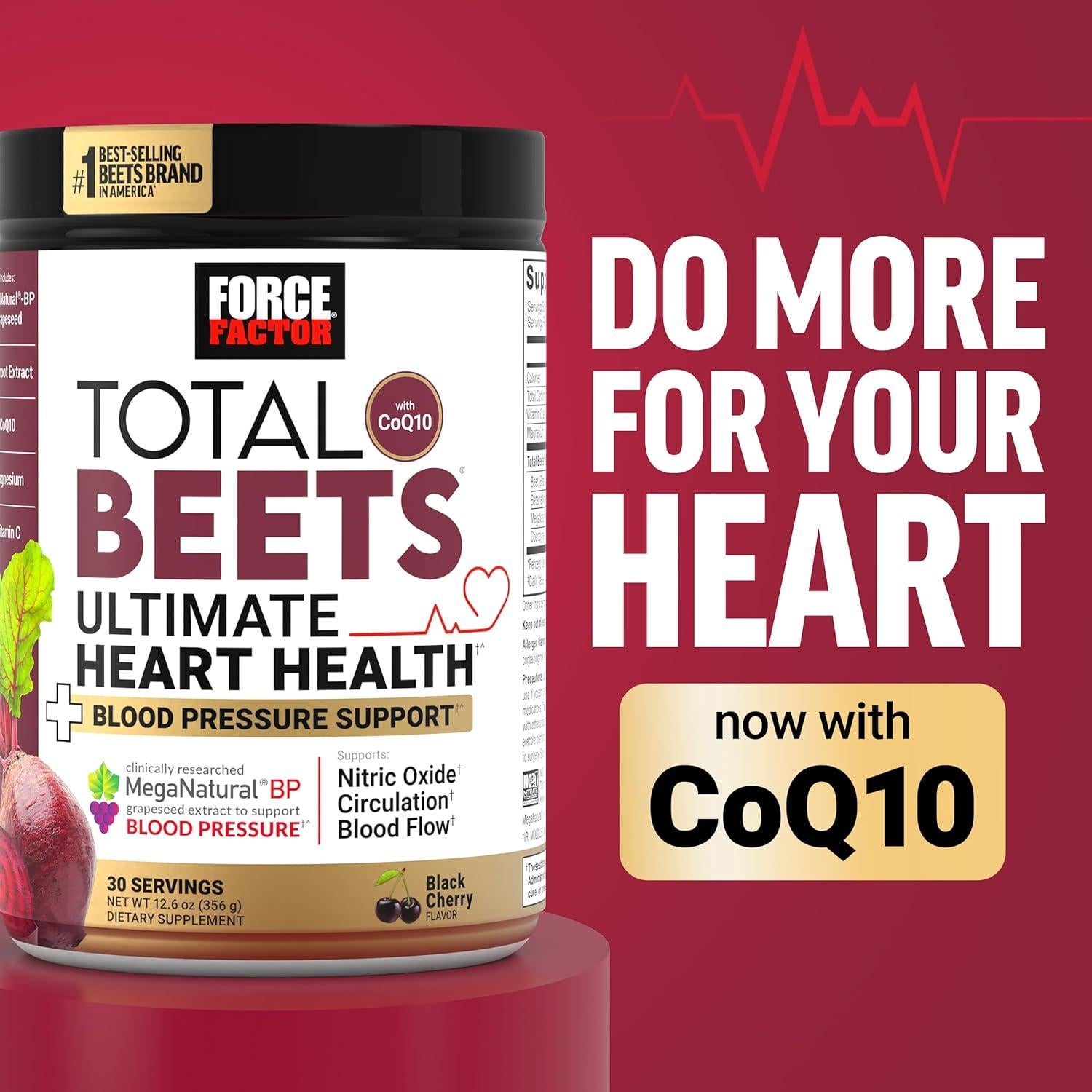 Force Factor Total Beets Polvo 200g - Apoyo Cardiovascular y Energía