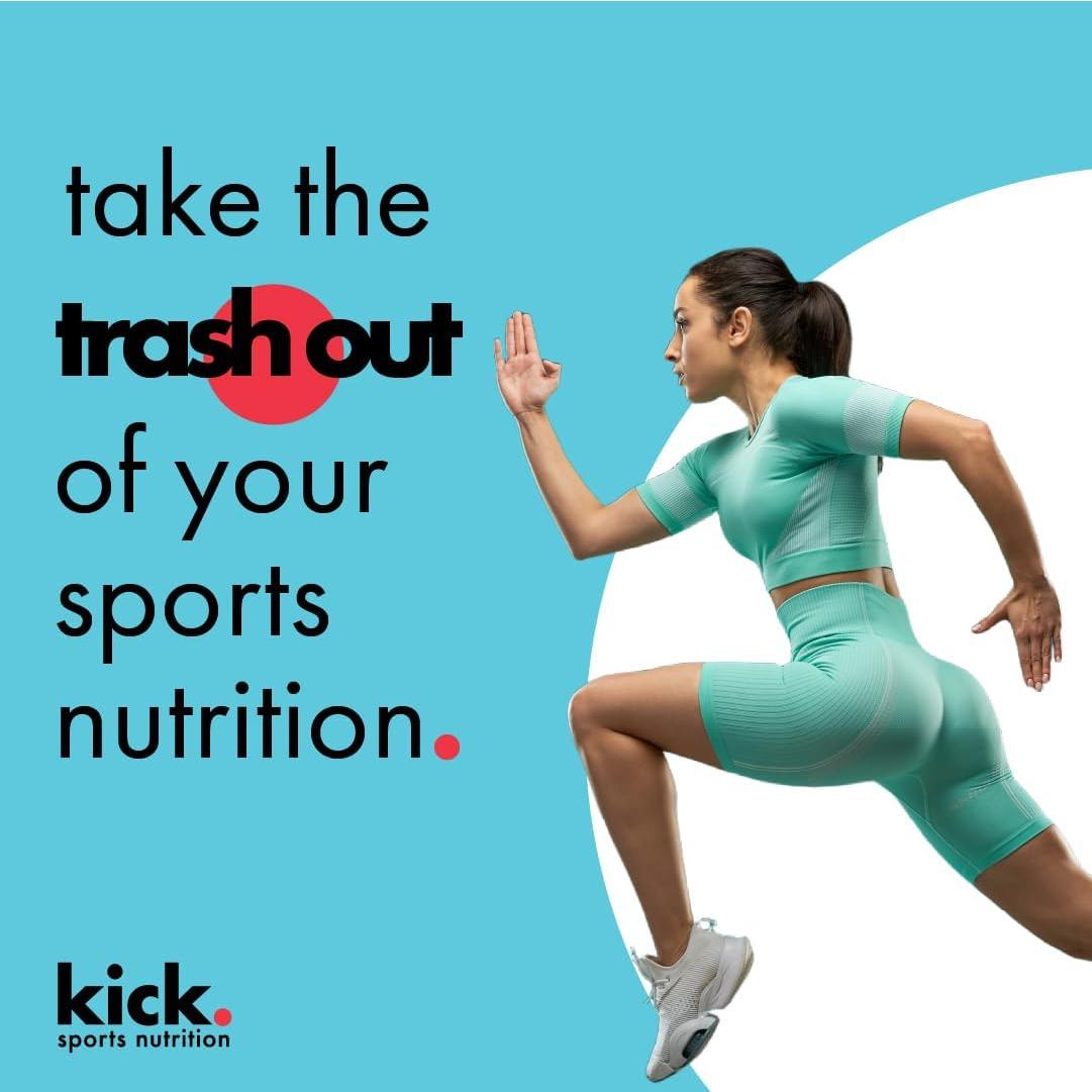 Polvo Post Entrenamiento Kick, Sabor Sandía, 30 Porciones, Sin Azúcares