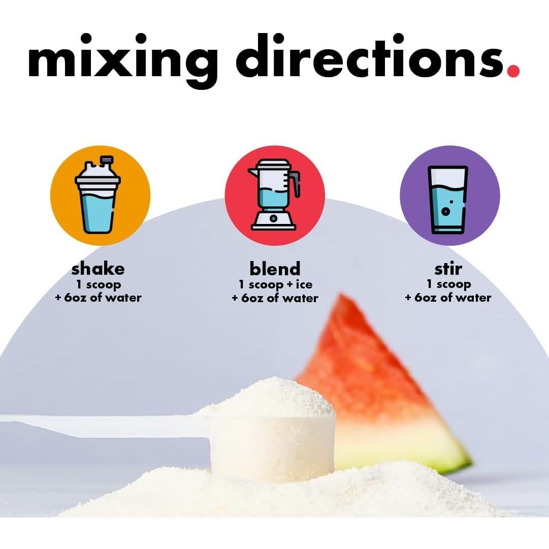 Polvo Post Entrenamiento Kick, Sabor Sandía, 30 Porciones, Sin Azúcares