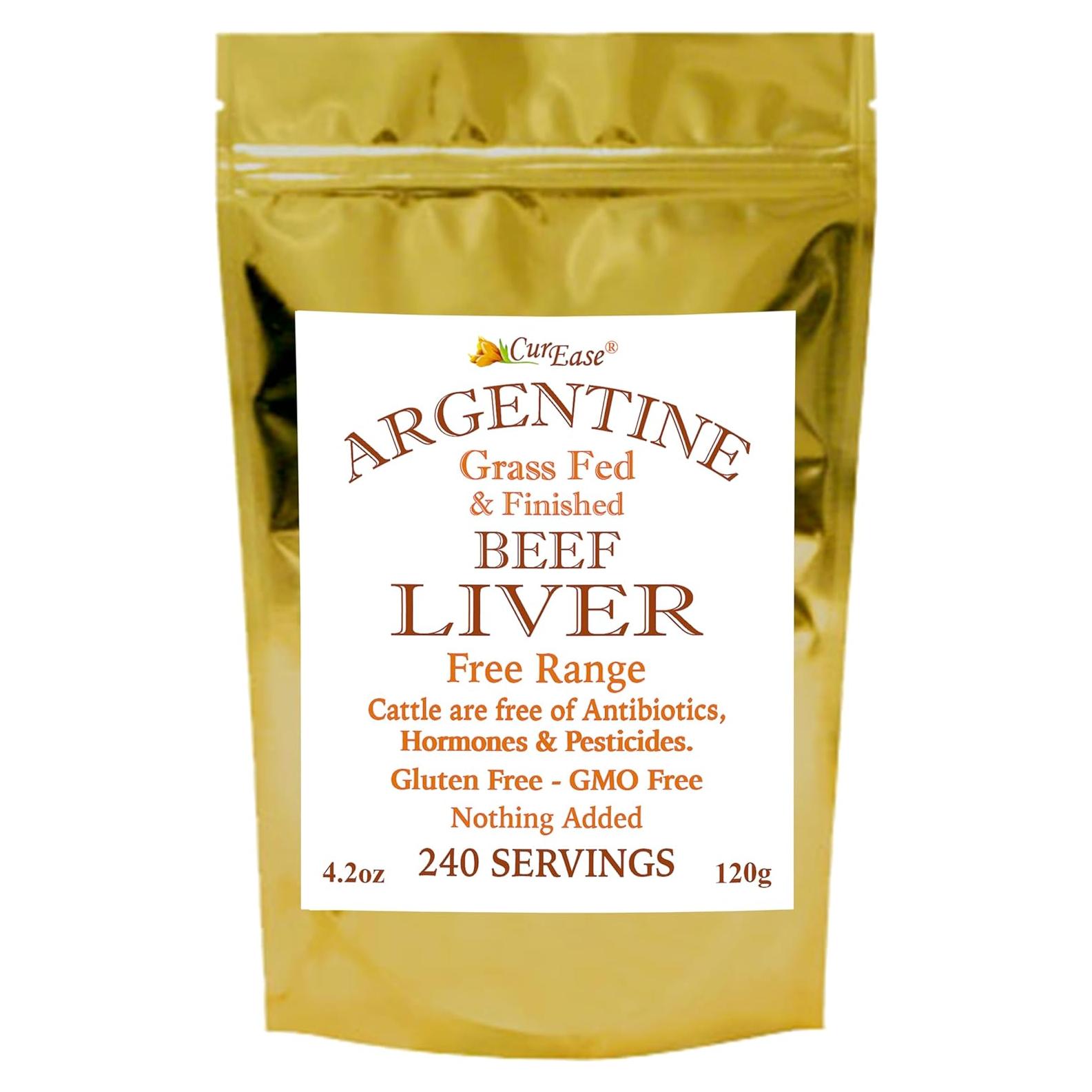 Polvo de Hígado de Res CurEase - 119 g - Sin Grasa y Natural