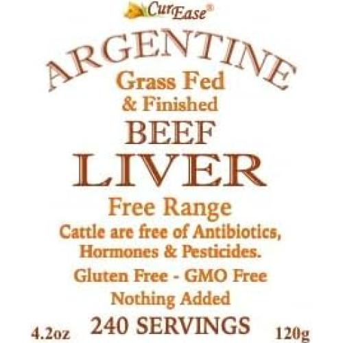 Polvo de Hígado de Res CurEase - 119 g - Sin Grasa y Natural