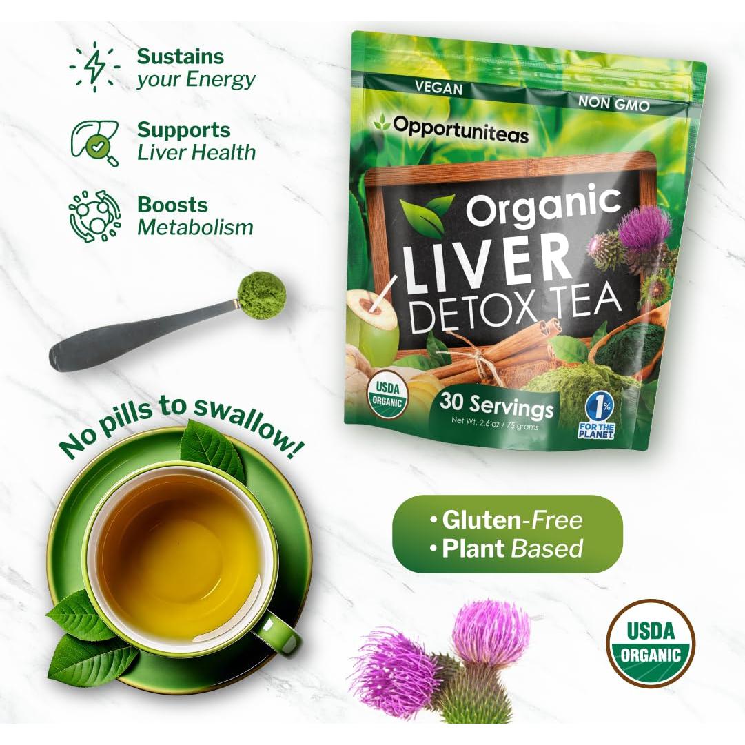 Té en Polvo Orgánico Opportuniteas - Desintoxicación Hígado 75g
