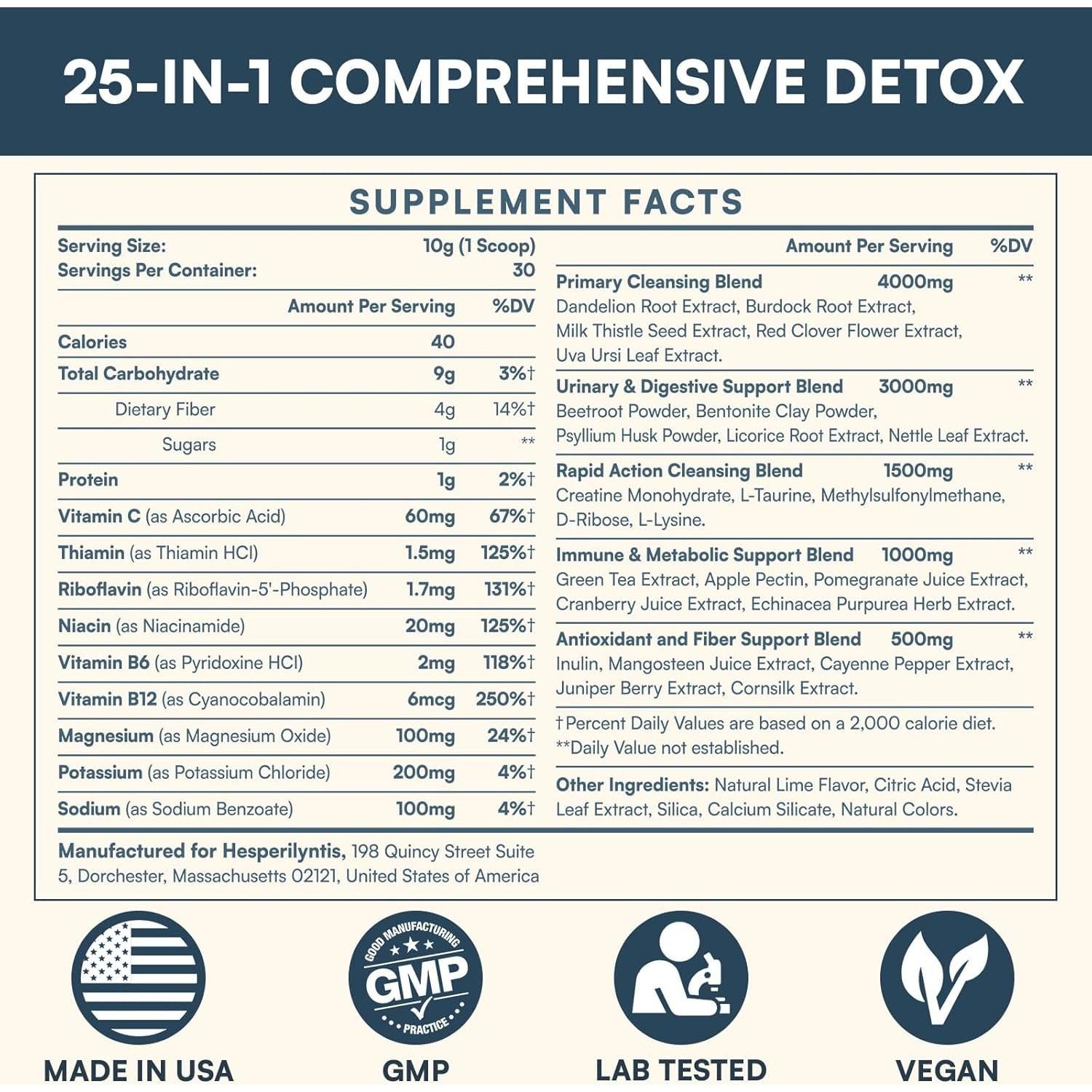 Suplemento Detox en Polvo THCFlush Sabor Lima 30 Porciones