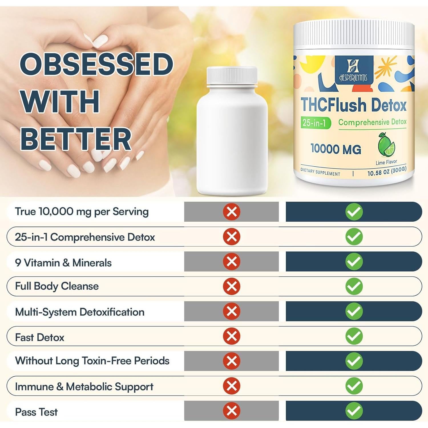 Suplemento Detox en Polvo THCFlush Sabor Lima 30 Porciones