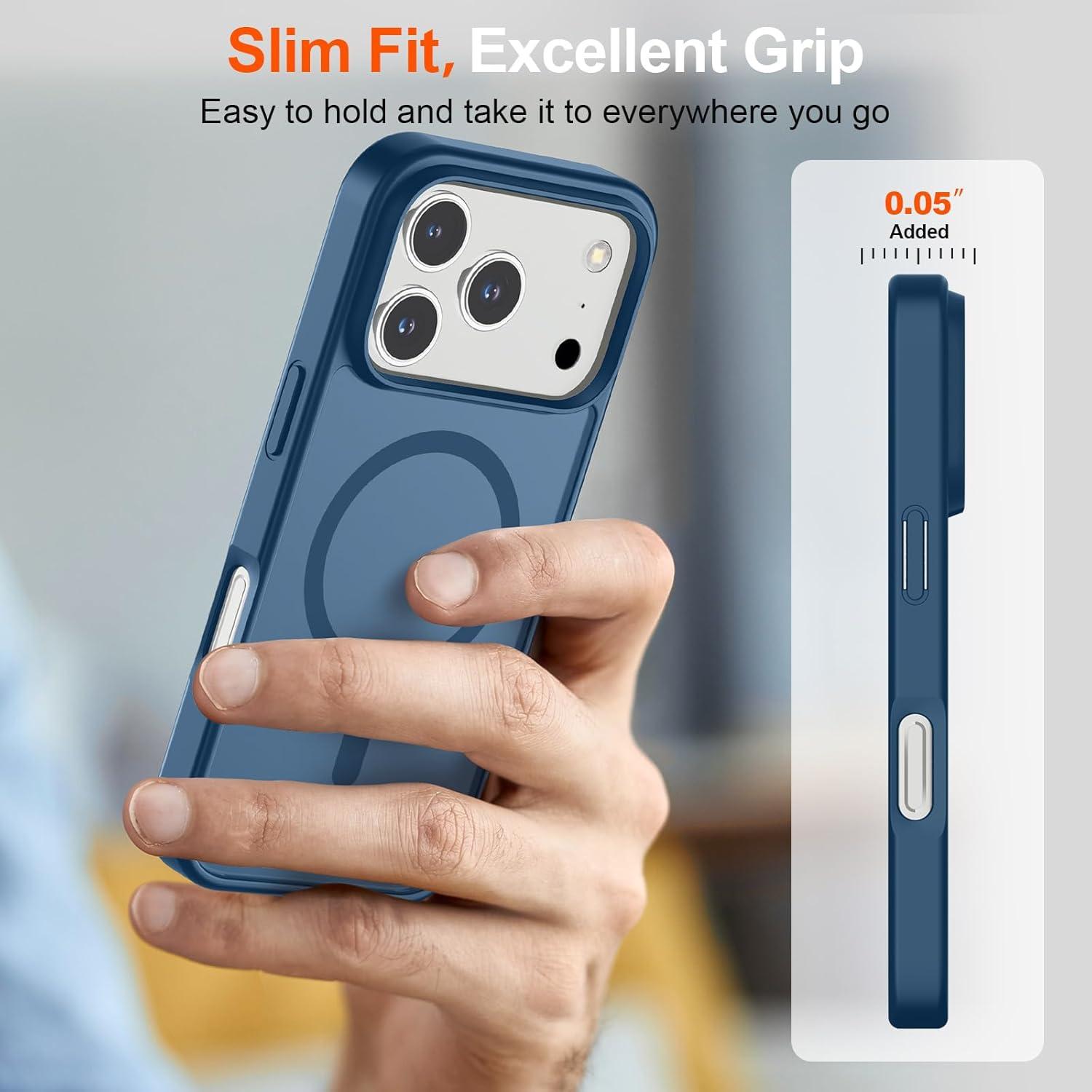 Funda Magnética SUPFINE para iPhone 17 Pro Azul Profundo