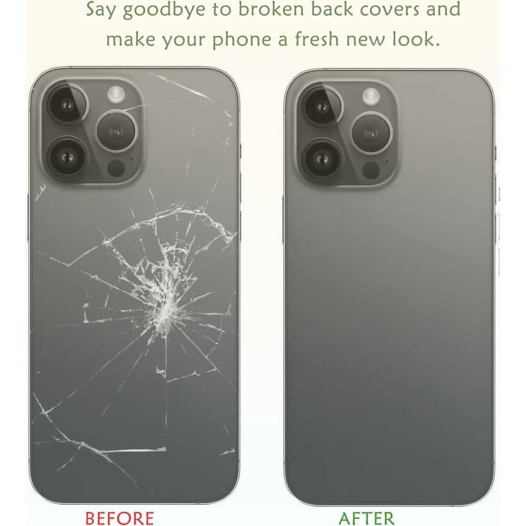 Cristal Trasero iPhone 13 Negro + Kit Herramientas Reparación