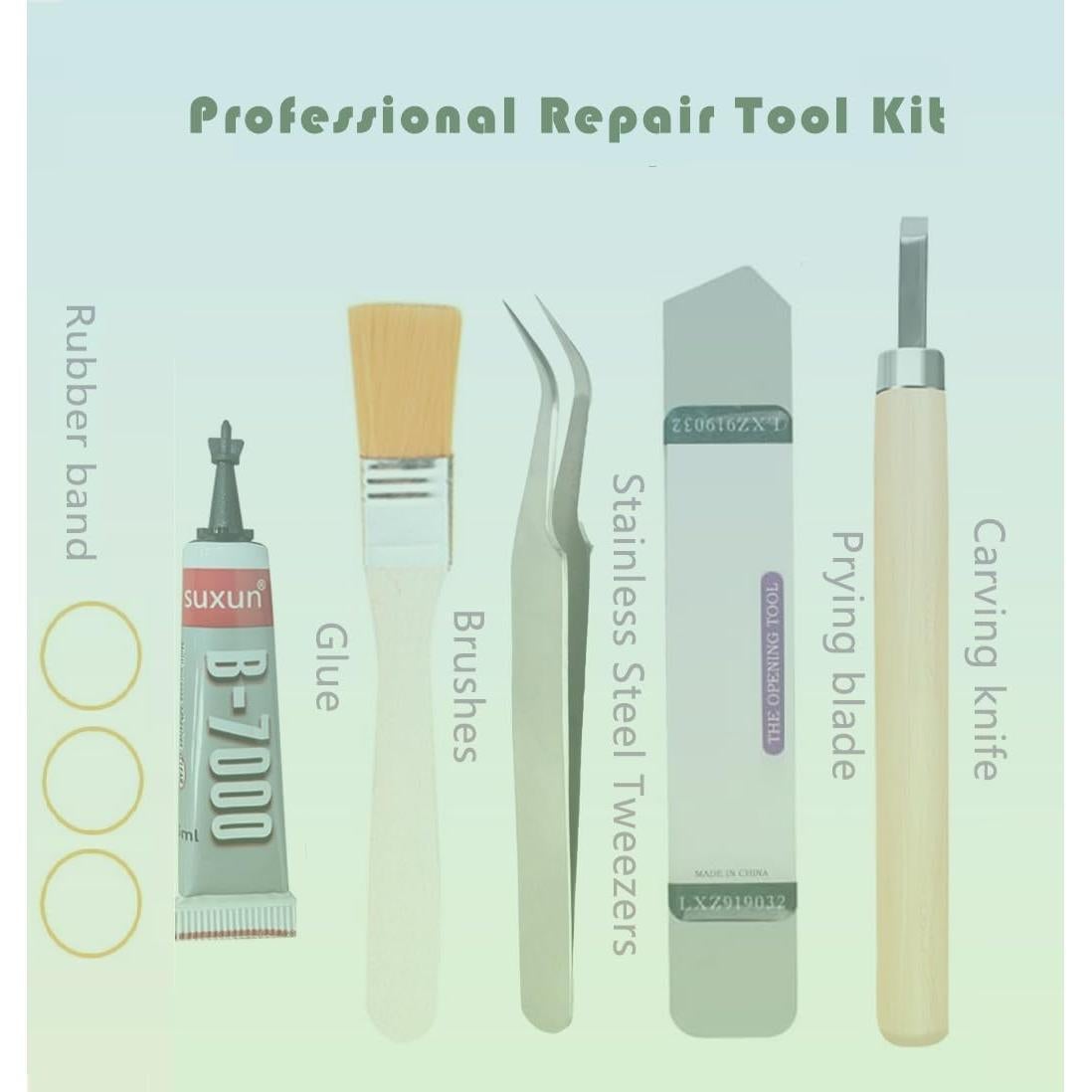 Cristal Trasero iPhone 13 Negro + Kit Herramientas Reparación