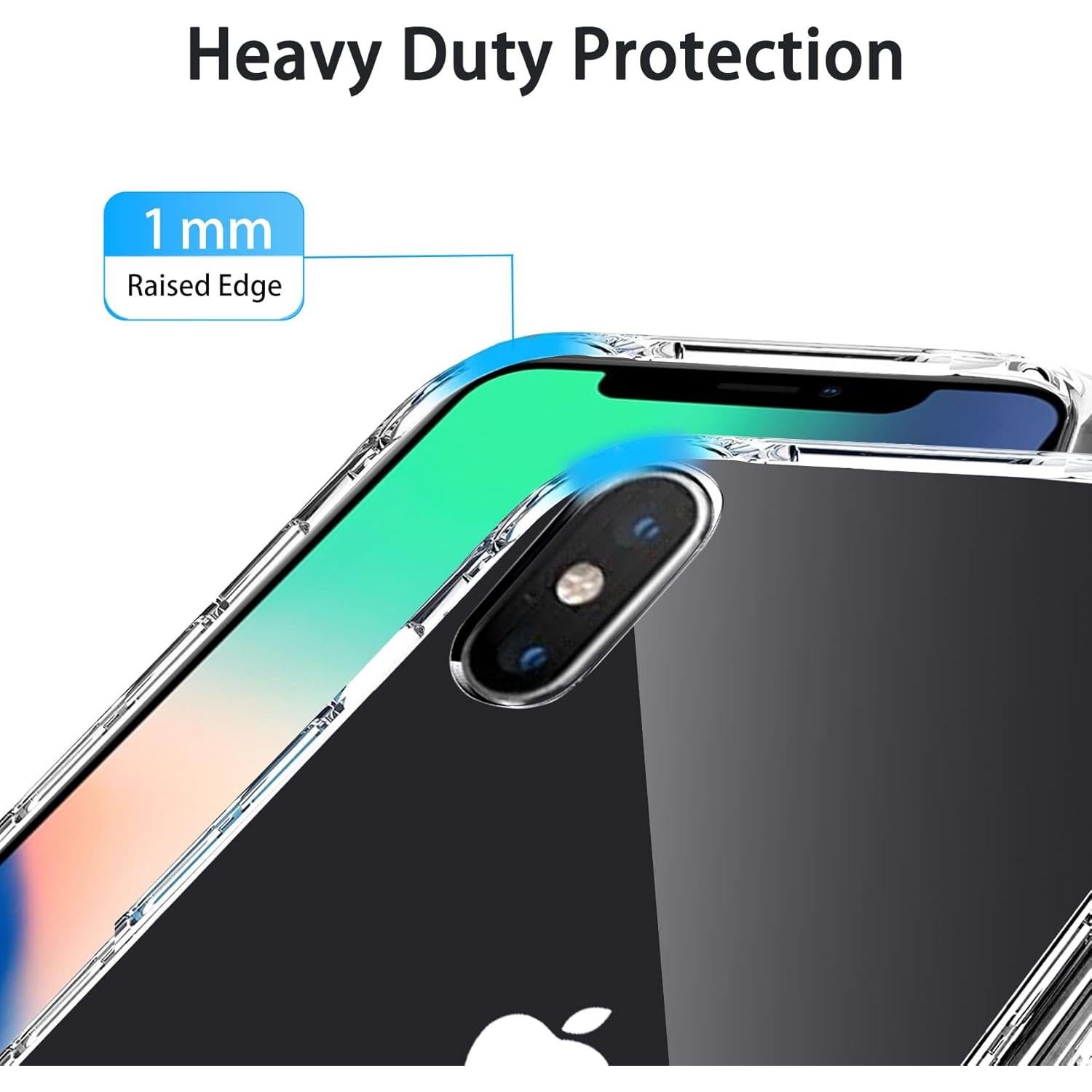 Funda Protectora JJGoo para iPhone X/Xs, Transparente, Anti-Rasguños