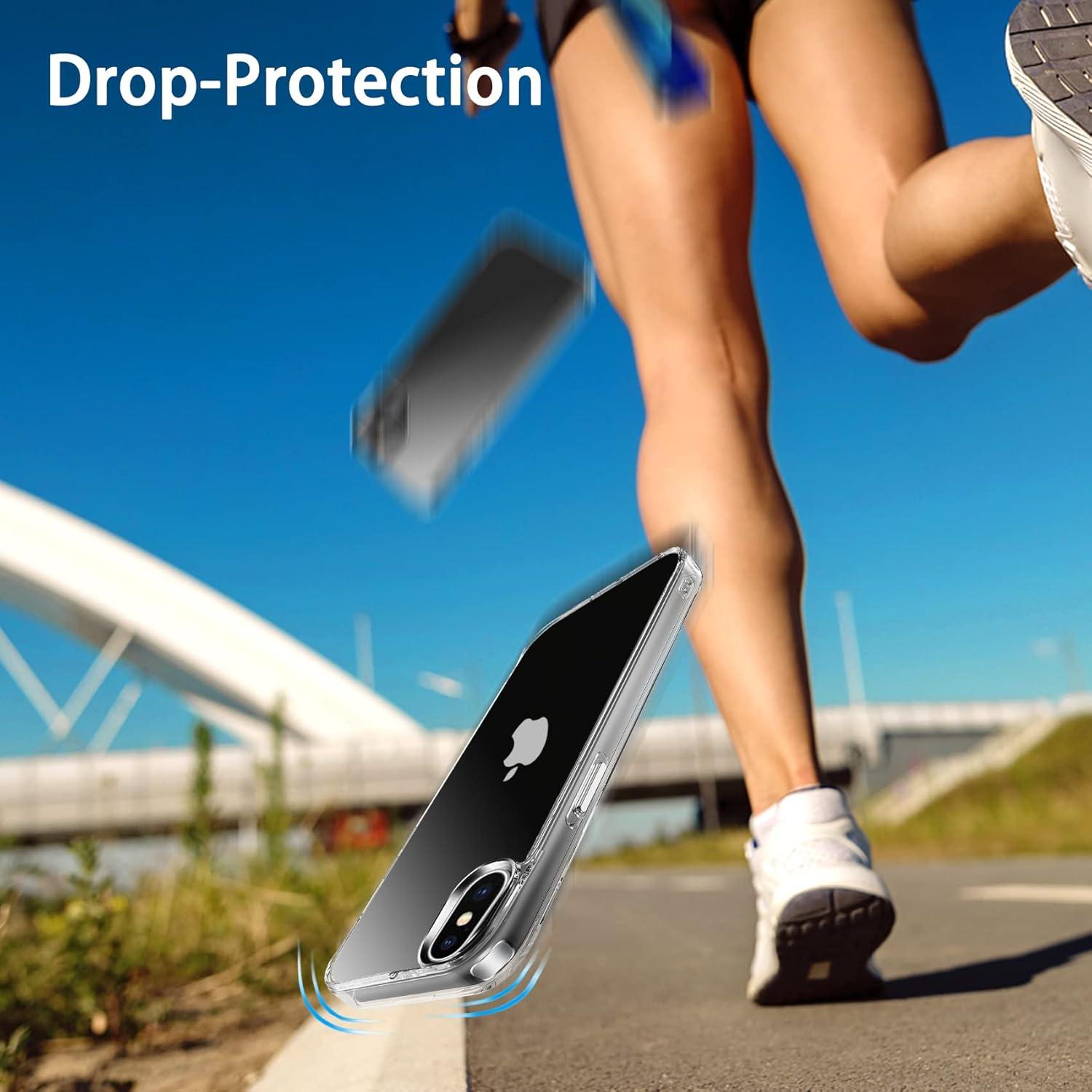 Funda Protectora JJGoo para iPhone X/Xs, Transparente, Anti-Rasguños