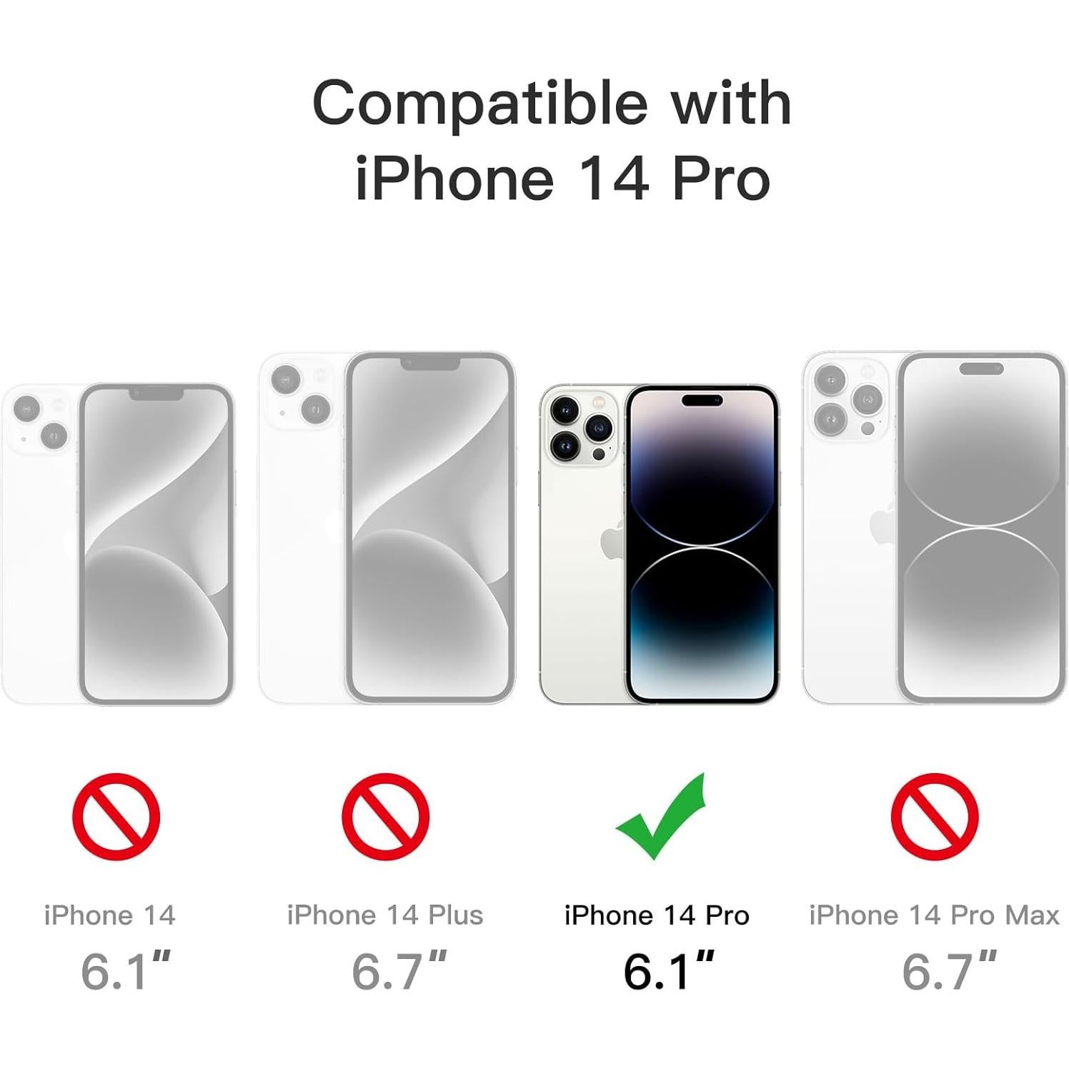 Funda Parachoques JETech para iPhone 14 Pro 15.03 cm Púrpura