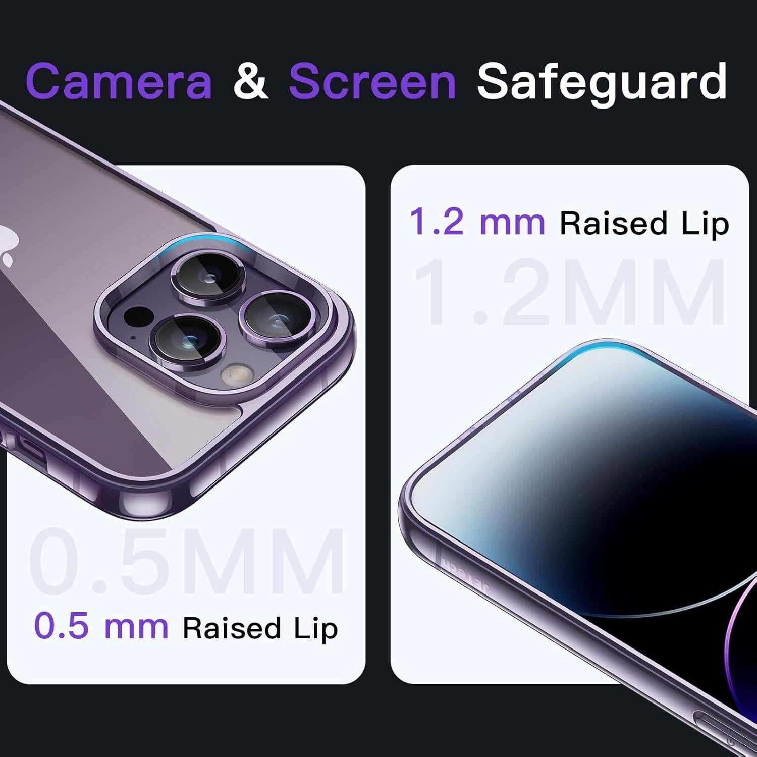 Funda Parachoques JETech para iPhone 14 Pro 15.03 cm Púrpura