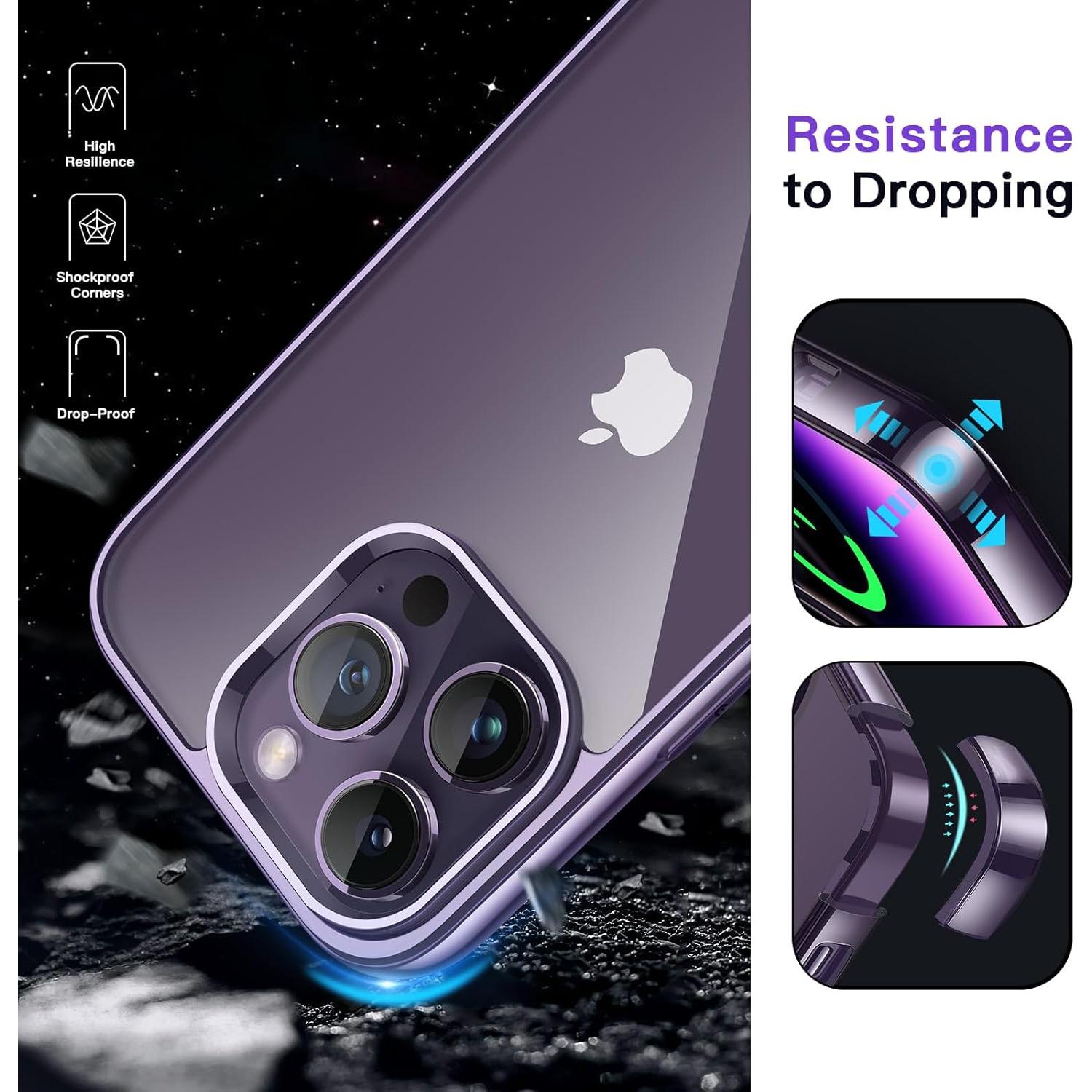 Funda Parachoques JETech para iPhone 14 Pro 15.03 cm Púrpura