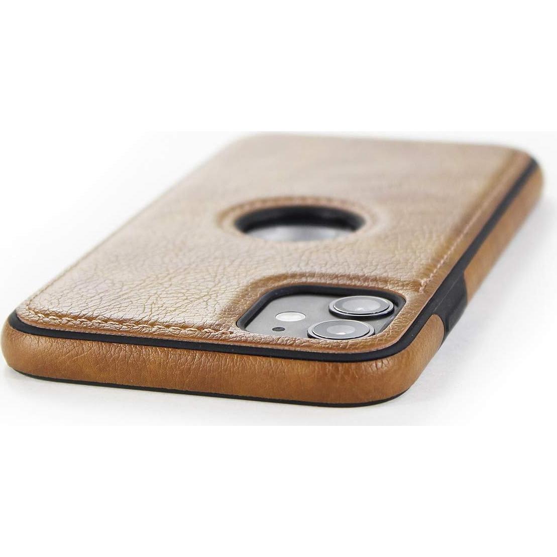 Funda de Cuero PU para iPhone 11 - Antigolpes Marrón