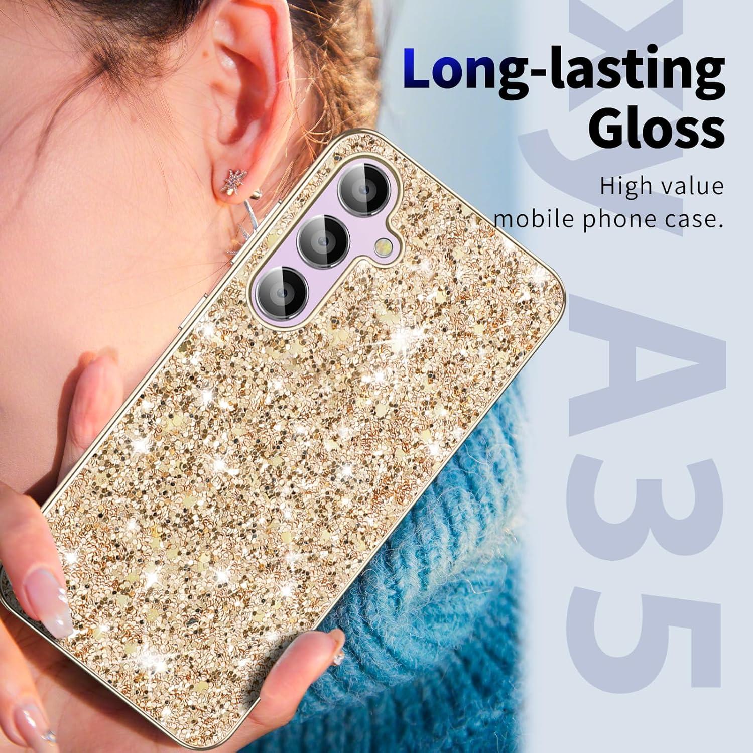 Funda Brillante Gxmeuie para Samsung Galaxy A35 5G - Oro