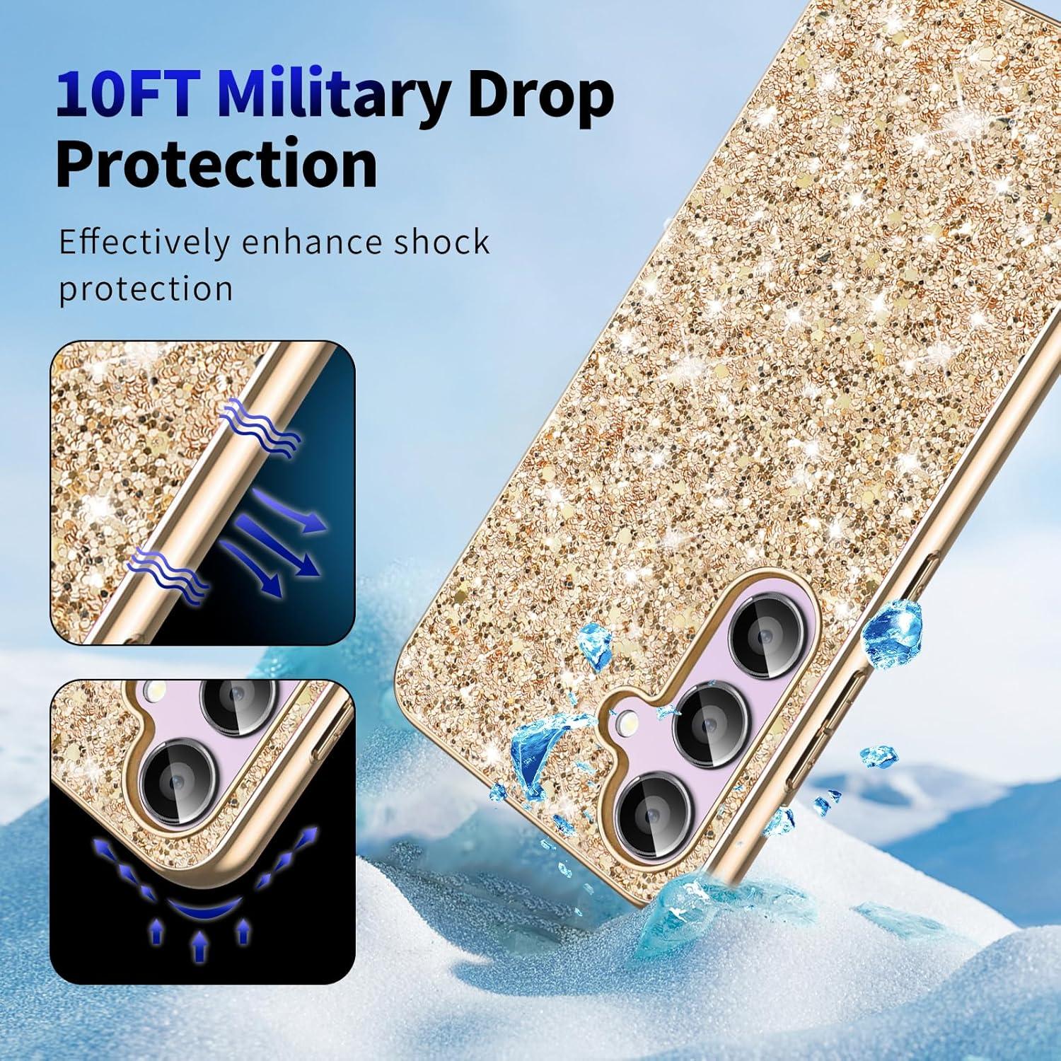 Funda Brillante Gxmeuie para Samsung Galaxy A35 5G - Oro