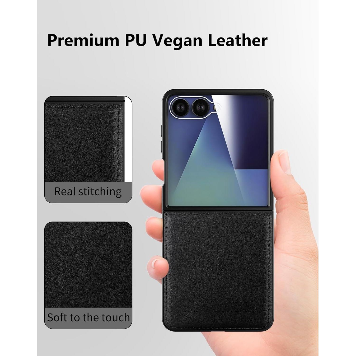 Funda para Samsung Galaxy Z Flip 7 2025 con Protector de Pantalla - Negro