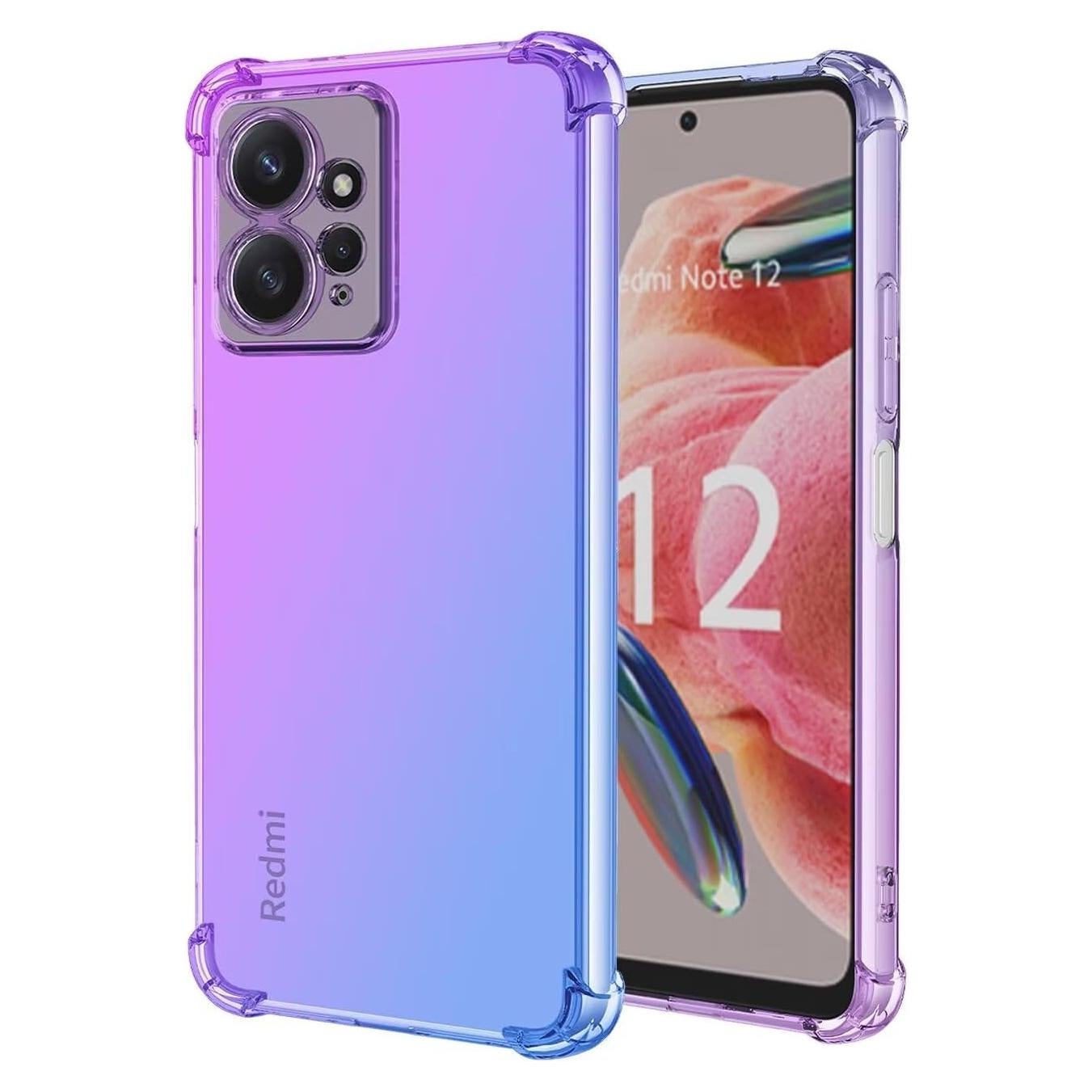 Funda Protectora TPU Gradiente Morado/Azul para Redmi Note 12 4G