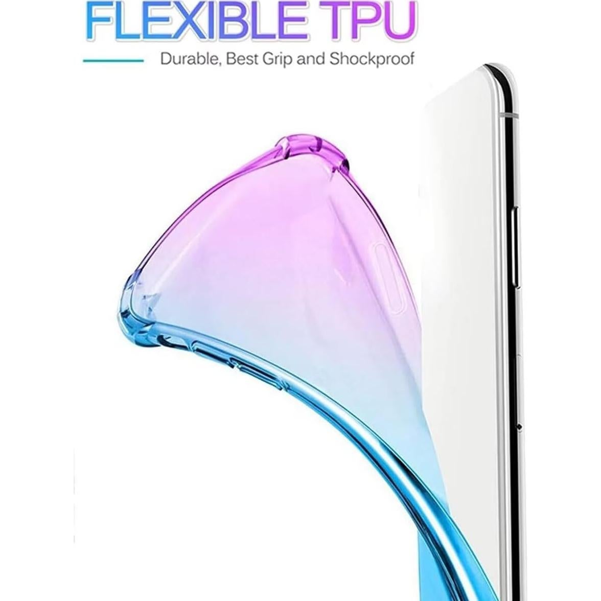 Funda Protectora TPU Gradiente Morado/Azul para Redmi Note 12 4G