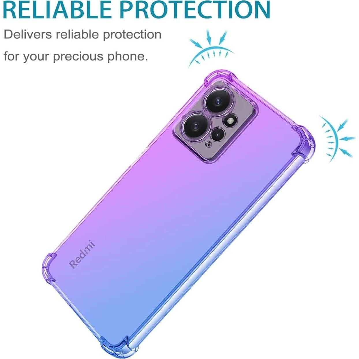 Funda Protectora TPU Gradiente Morado/Azul para Redmi Note 12 4G