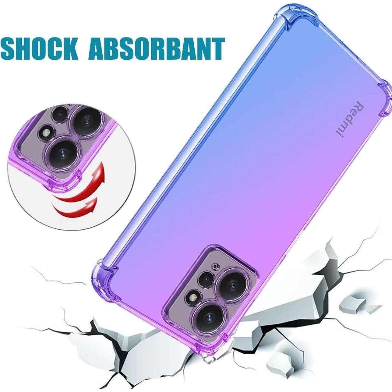 Funda Protectora TPU Gradiente Morado/Azul para Redmi Note 12 4G