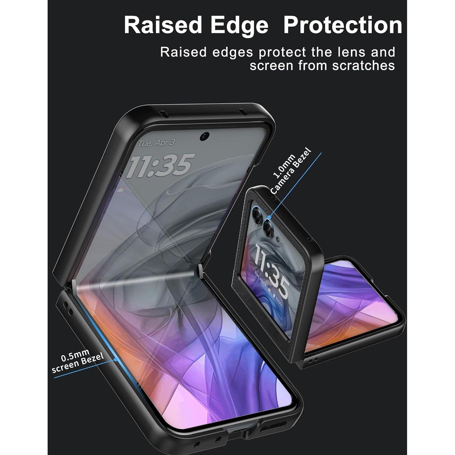 Funda para Motorola Razr 2024/2025 - Cuero Vegano Negro