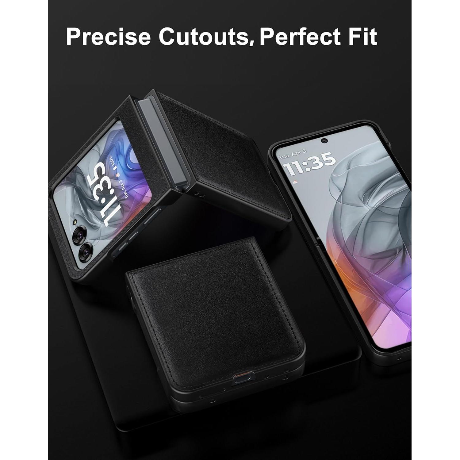 Funda para Motorola Razr 2024/2025 - Cuero Vegano Negro