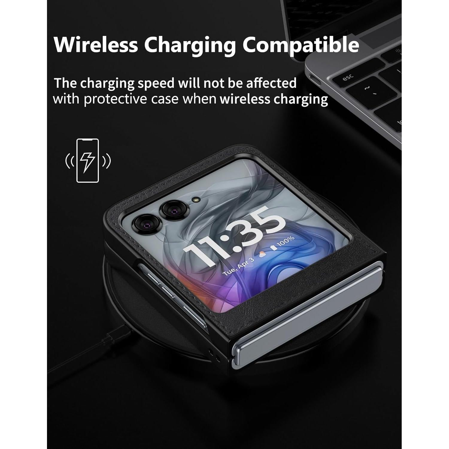 Funda para Motorola Razr 2024/2025 - Cuero Vegano Negro