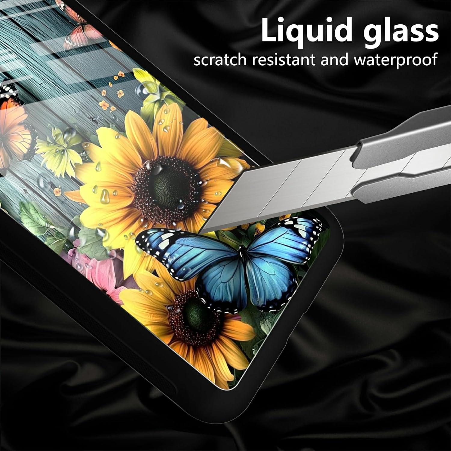 Carcasa BEOTIWAD para Motorola Moto G 5G 2025 Girasoles y Mariposas