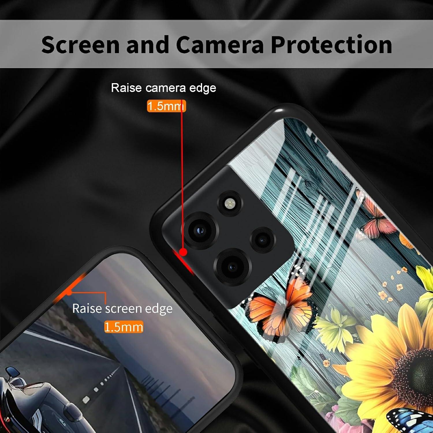 Carcasa BEOTIWAD para Motorola Moto G 5G 2025 Girasoles y Mariposas