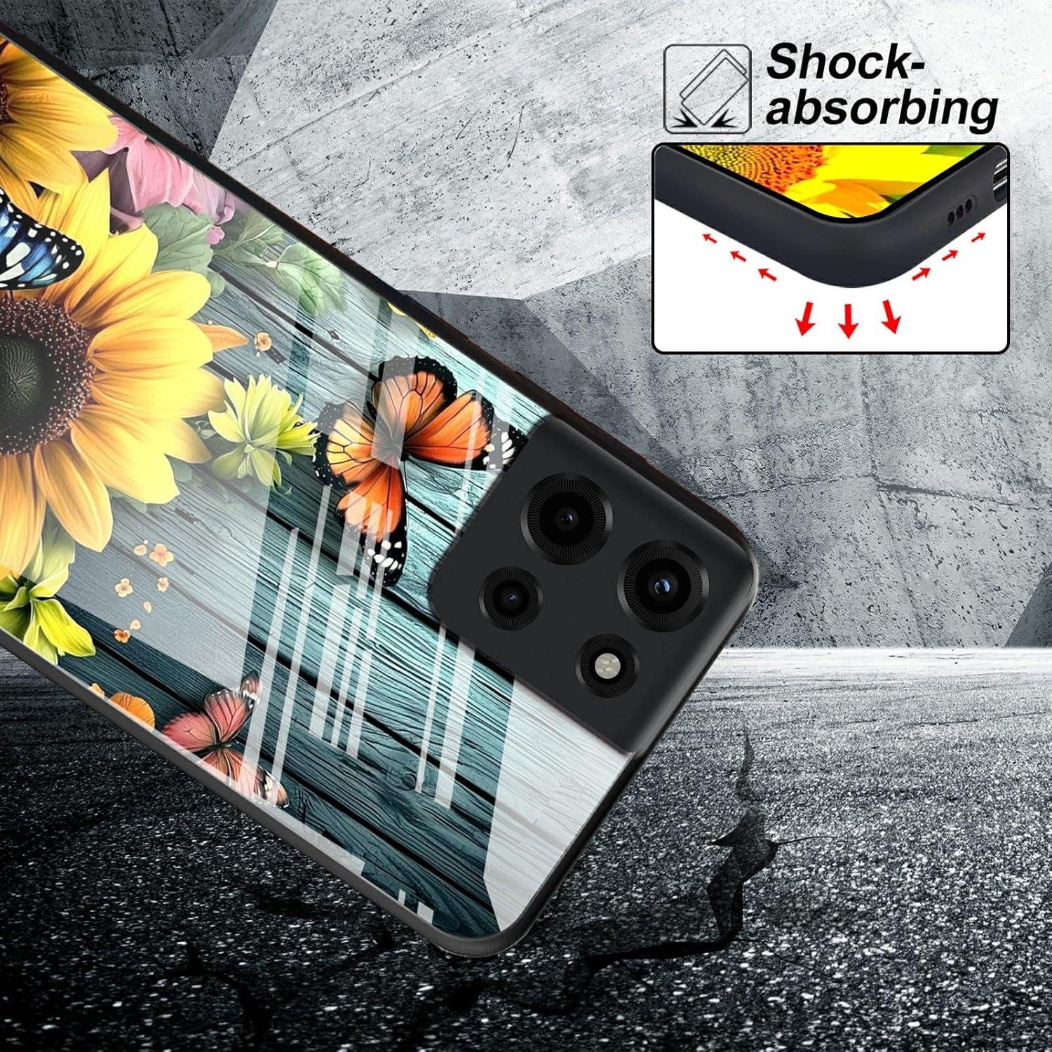 Carcasa BEOTIWAD para Motorola Moto G 5G 2025 Girasoles y Mariposas