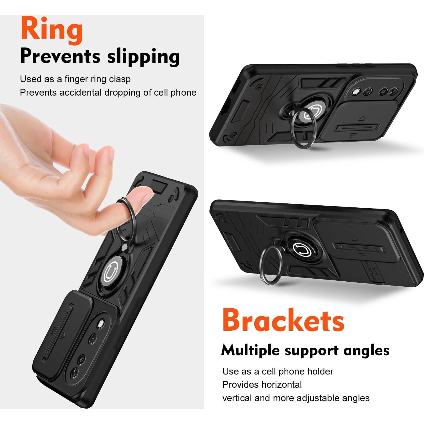 Funda Protectora Grado Militar para Huawei Honor X7B - Negro