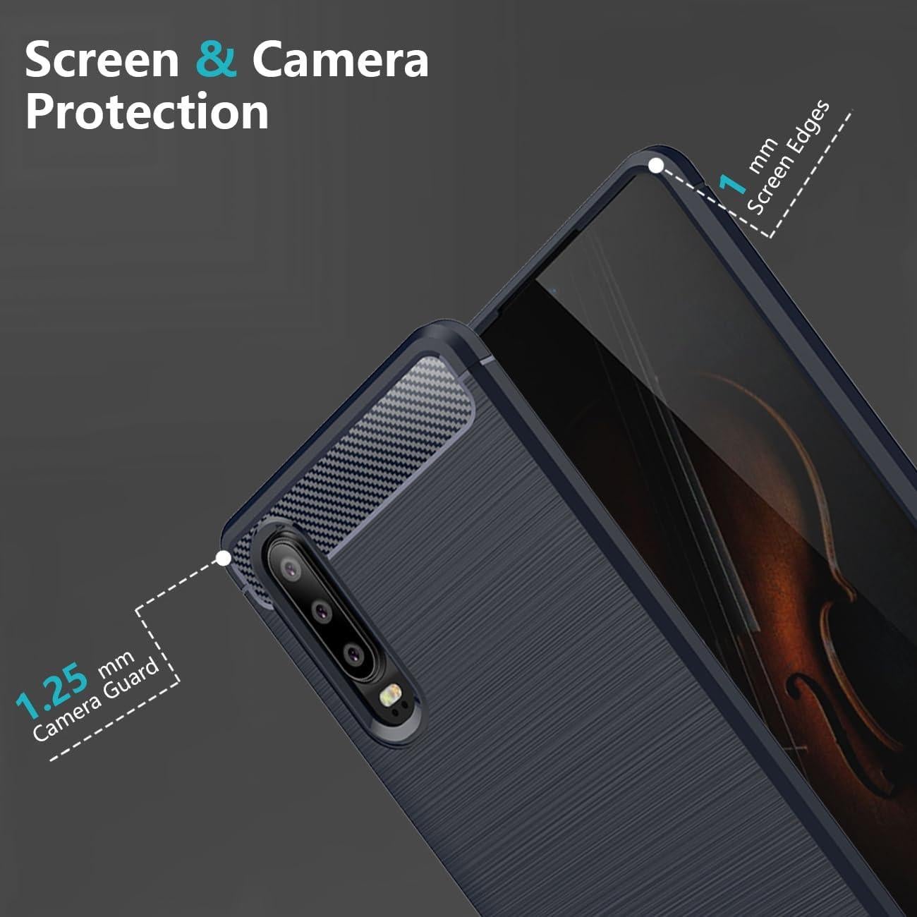 Funda TPU Slim para Huawei P30 - Azul Marino, Anti-Rasguños