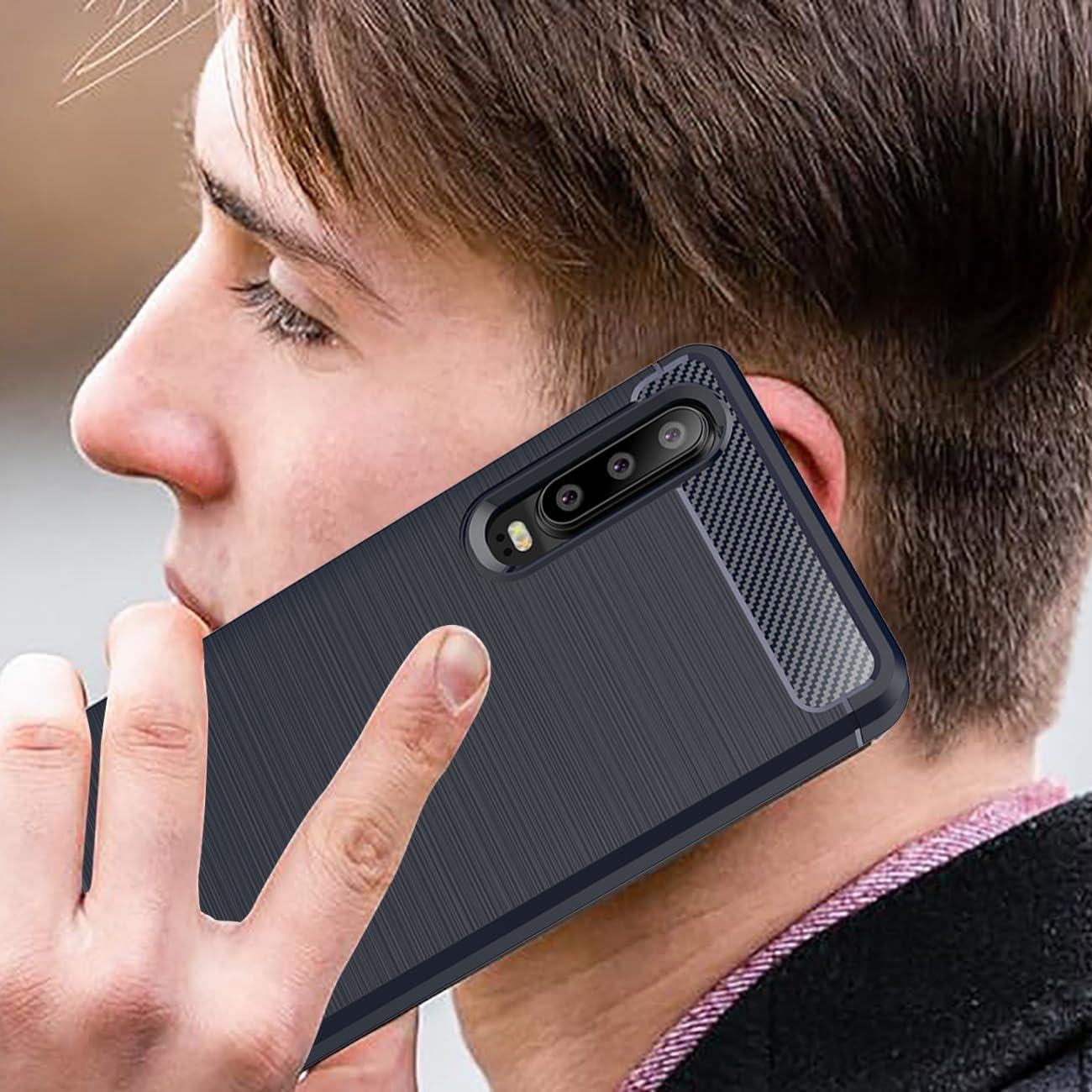 Funda TPU Slim para Huawei P30 - Azul Marino, Anti-Rasguños