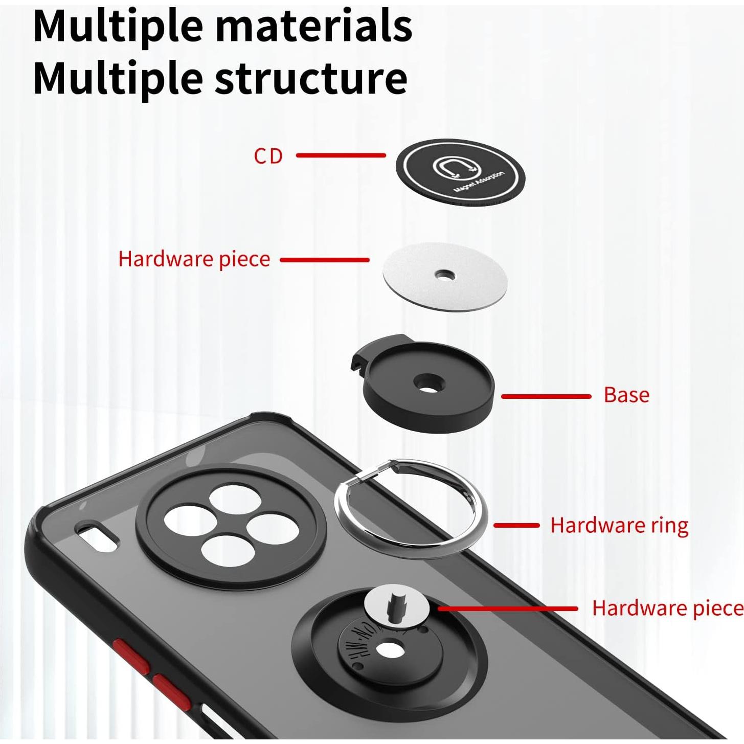 Funda QUIETIP para Honor 50 Lite / Huawei Nova 8i, TPU + PC, Negro