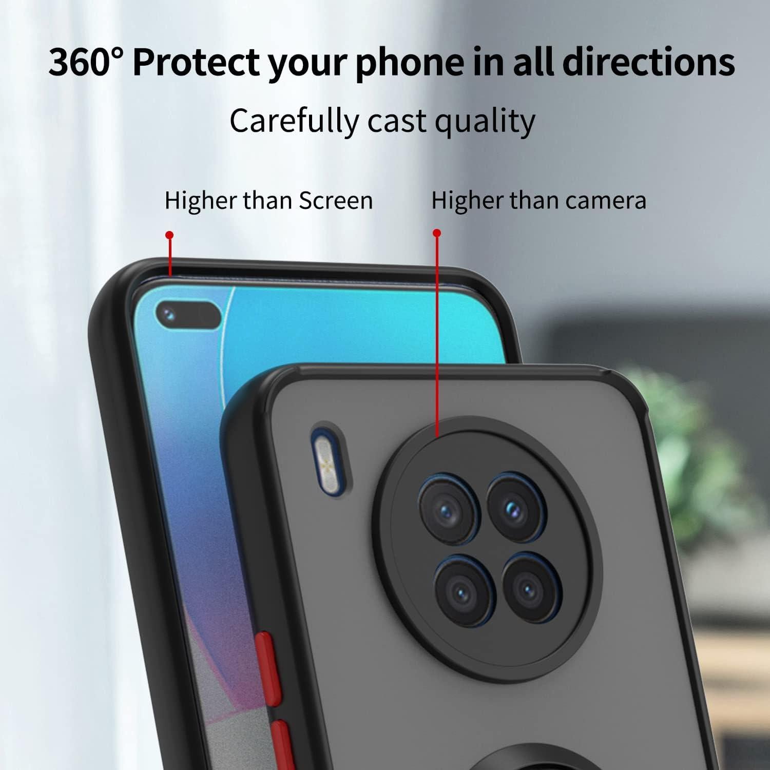 Funda QUIETIP para Honor 50 Lite / Huawei Nova 8i, TPU + PC, Negro