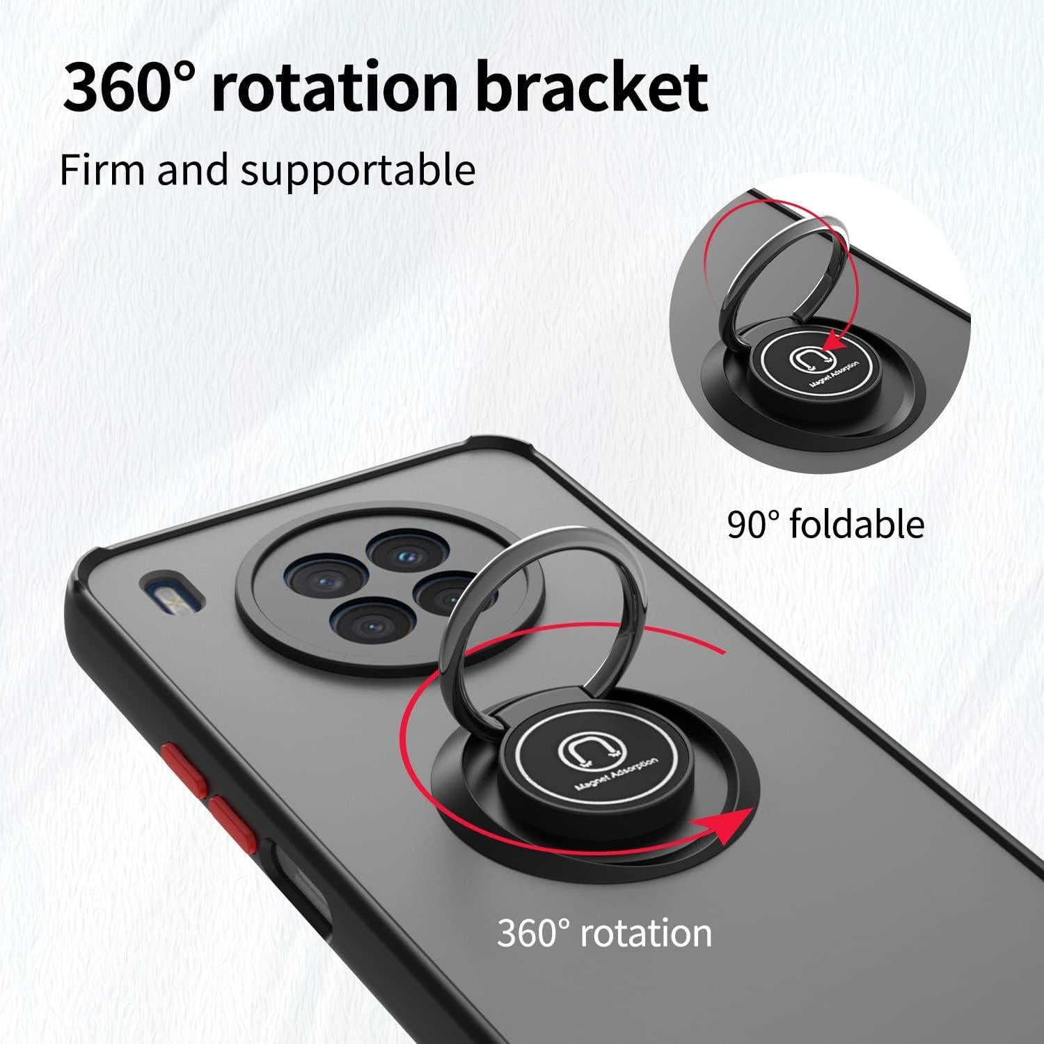 Funda QUIETIP para Honor 50 Lite / Huawei Nova 8i, TPU + PC, Negro