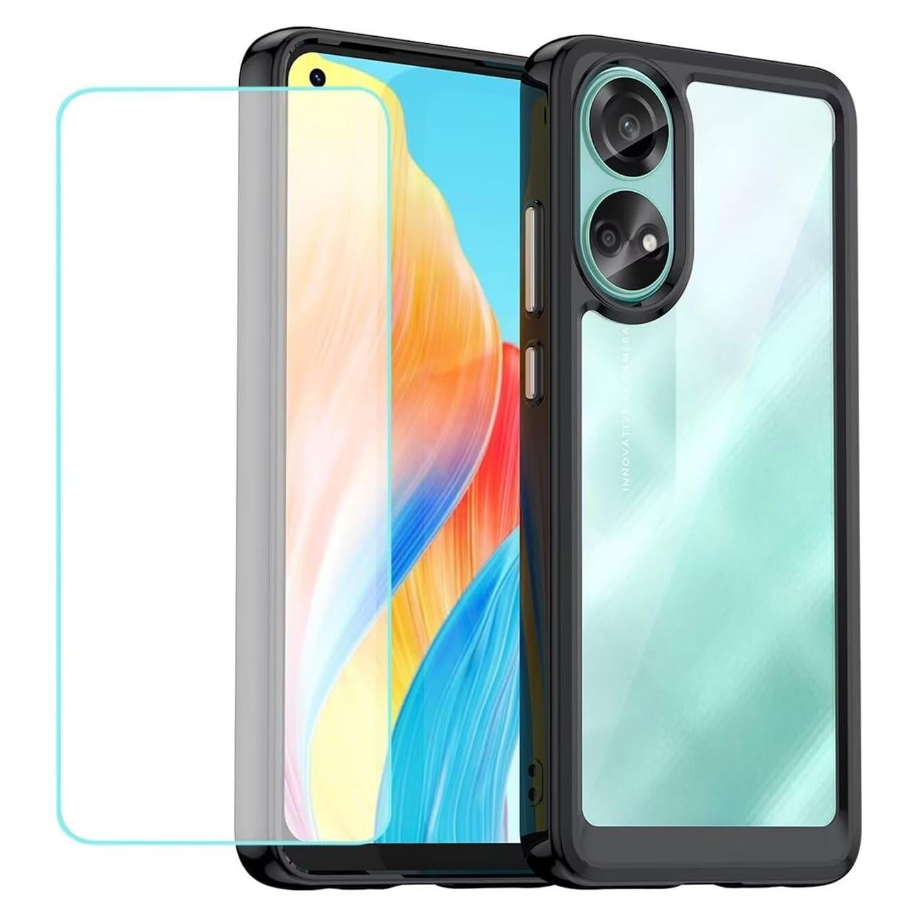 Funda Transparente para Oppo A78 4G con Protector de Pantalla
