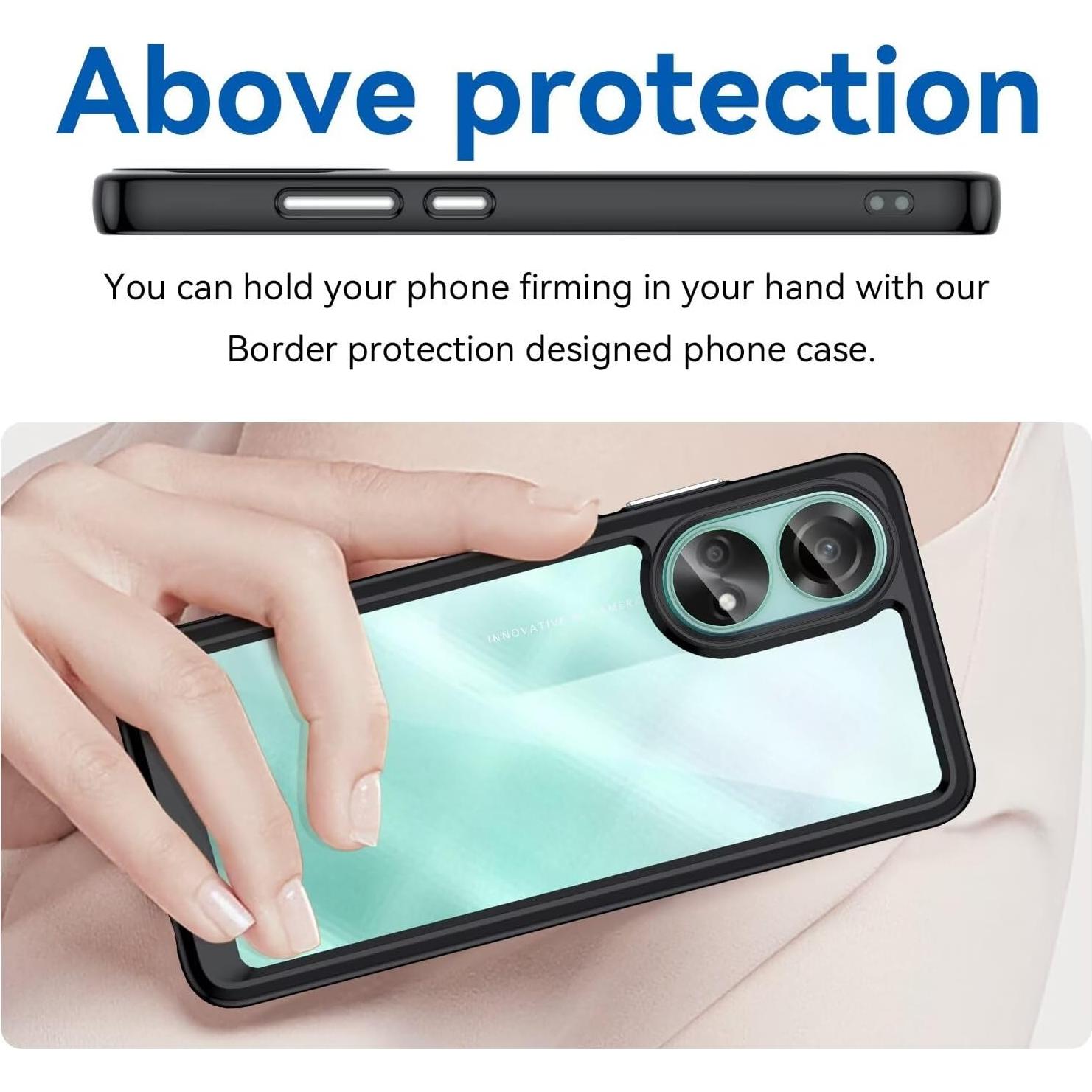 Funda Transparente para Oppo A78 4G con Protector de Pantalla