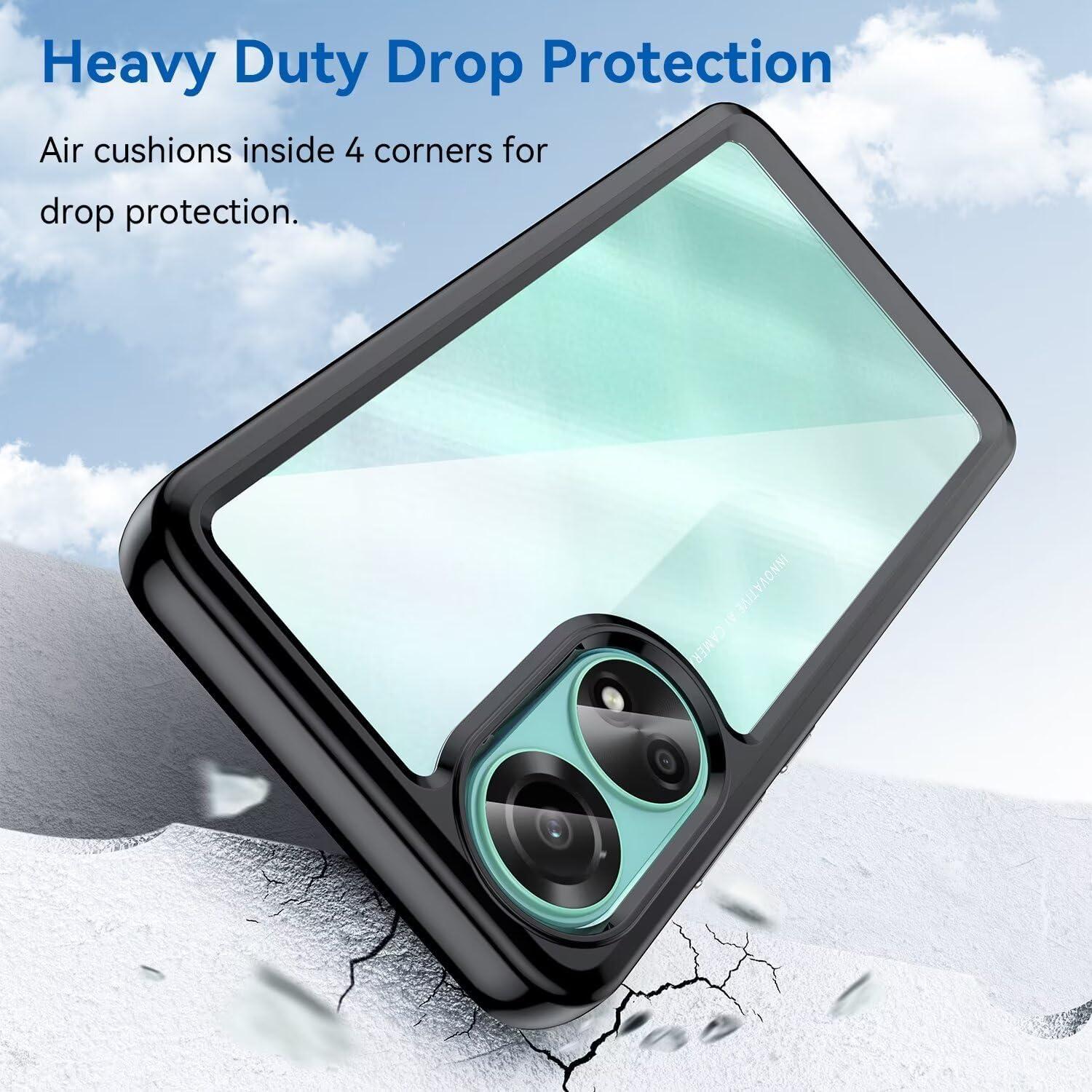 Funda Transparente para Oppo A78 4G con Protector de Pantalla