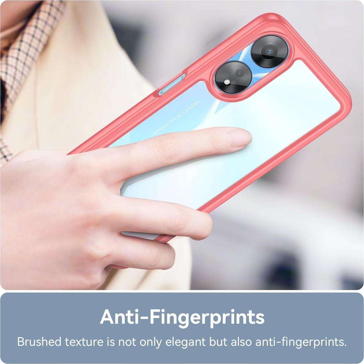 Funda Oppo A78 5G / A58 5G con Protector de Pantalla HD Rojo