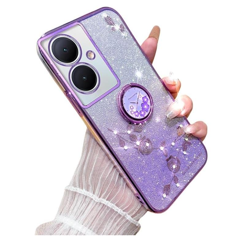 Funda de Silicona TPU Brillante Floral para Oppo A79 5G