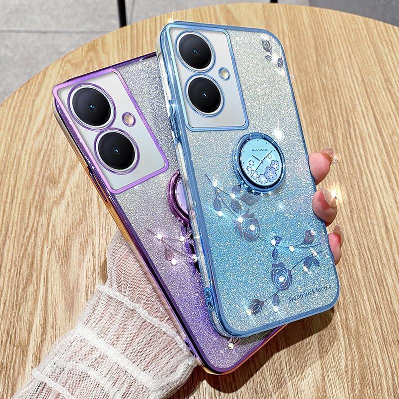 Funda de Silicona TPU Brillante Floral para Oppo A79 5G