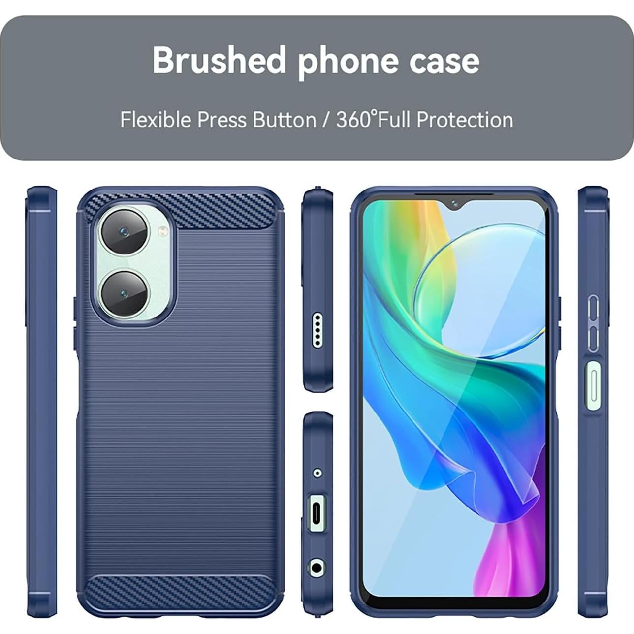 Funda TPU para Vivo T3 Lite y otros modelos - Azul Marino